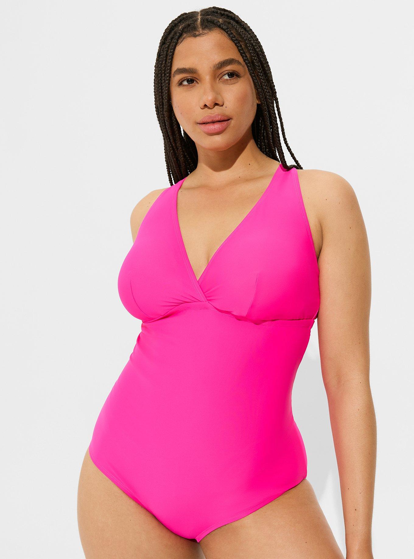 Plus Size - Wireless Triangle One Piece Swimsuit - Torrid