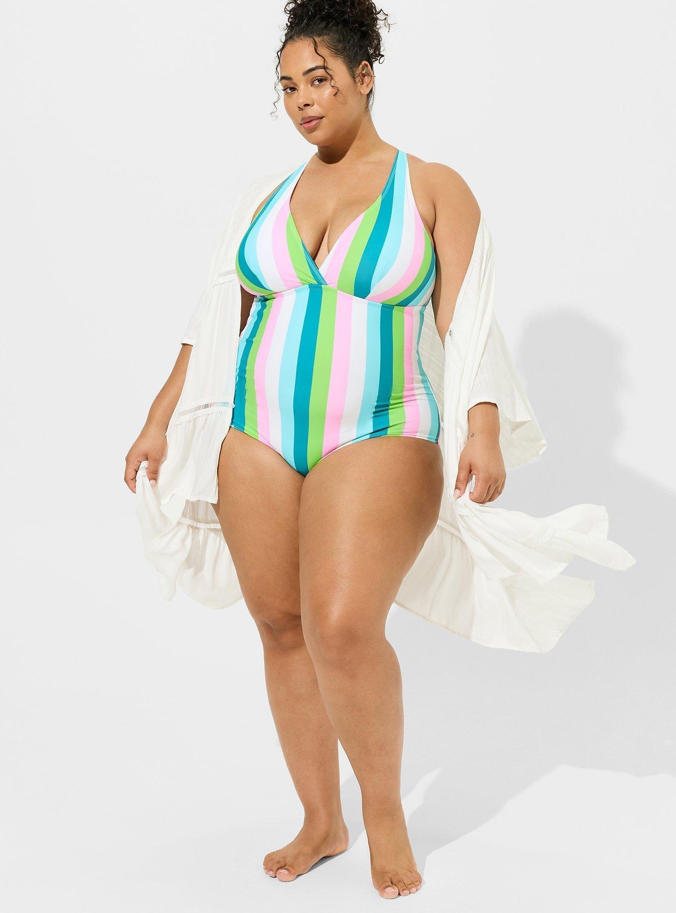 Plus Size - Wireless Triangle One Piece Swimsuit - Torrid