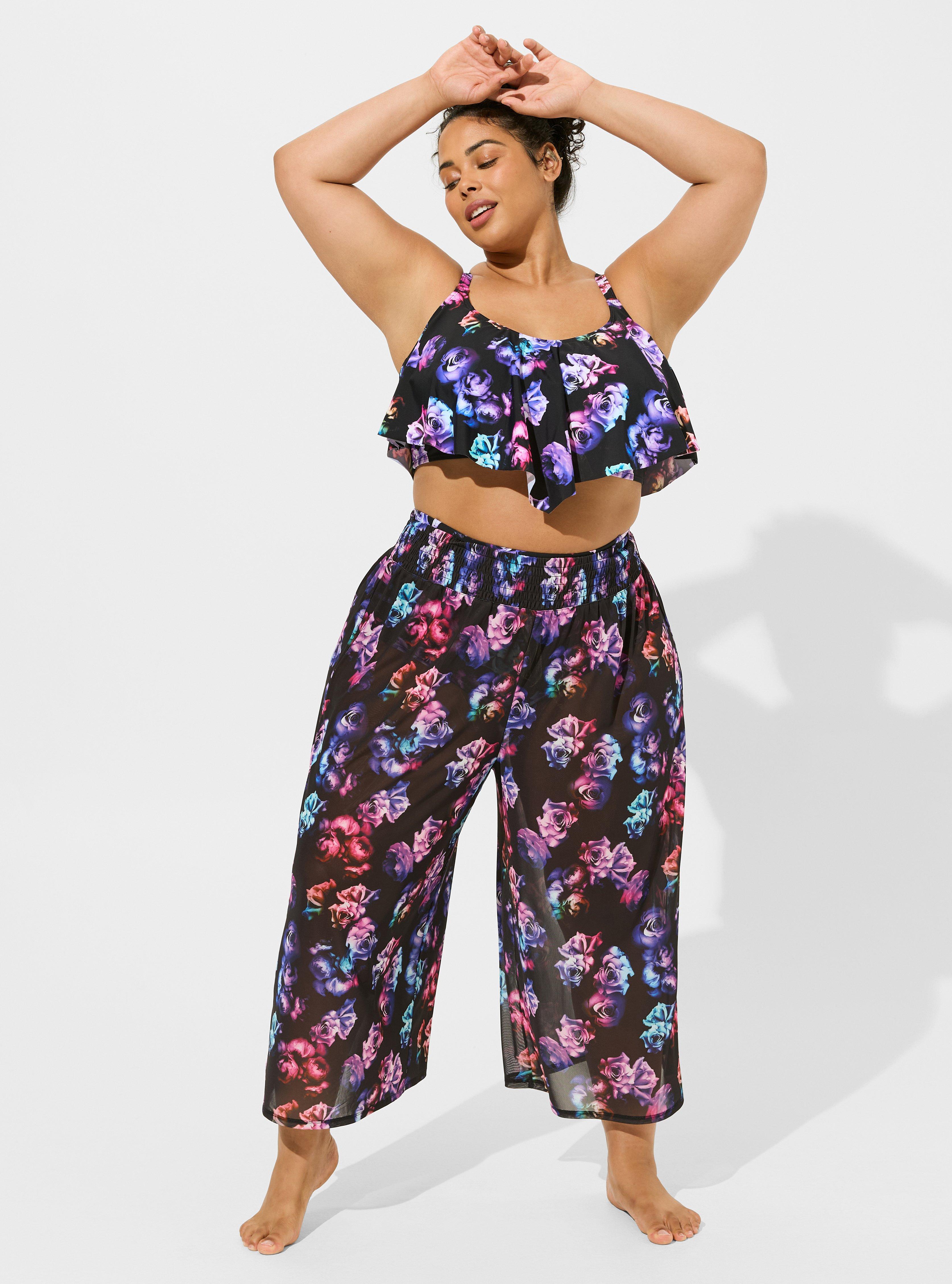 Plus size mesh swim pants online