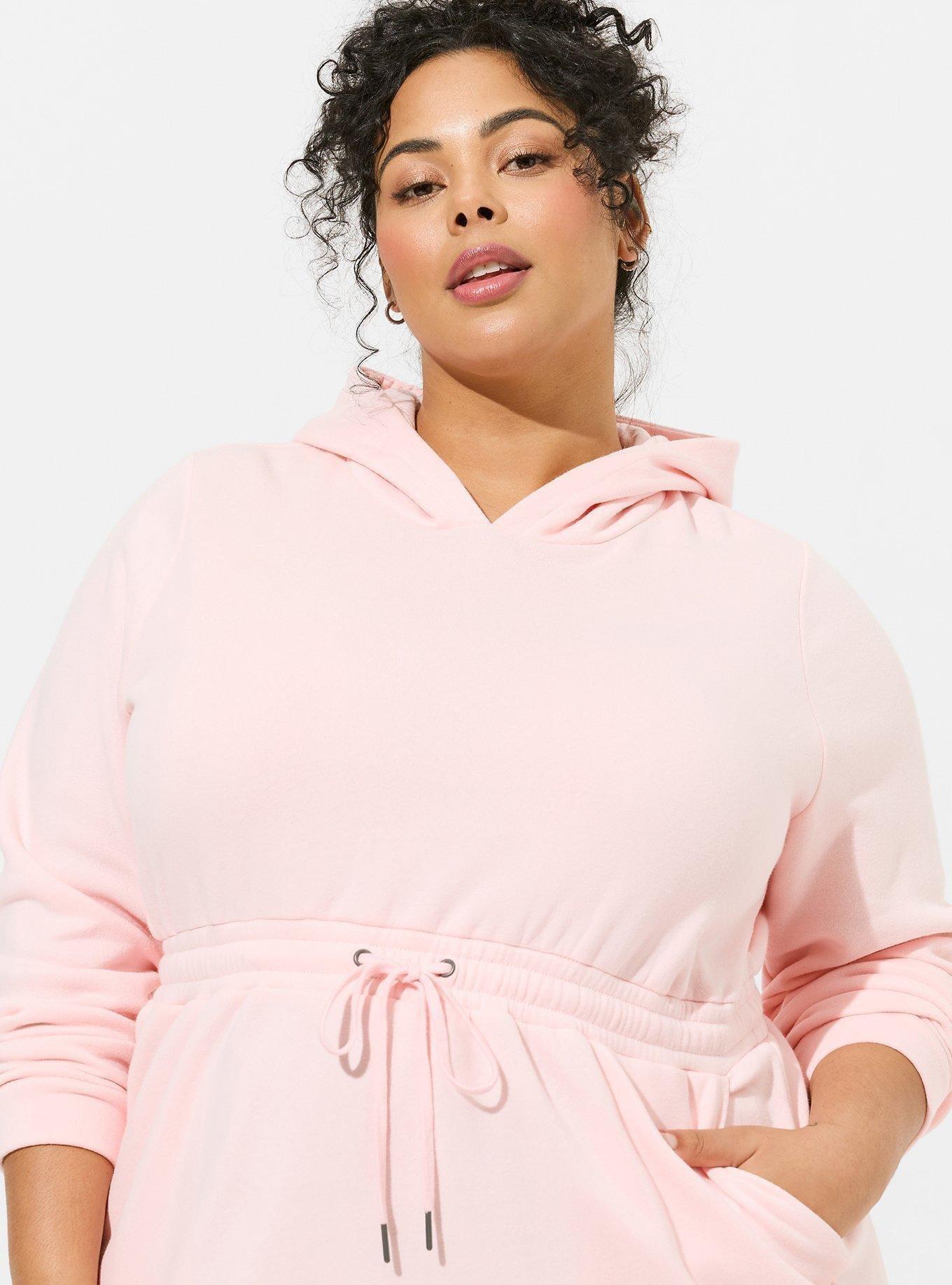 Plus size pink hot sale hoodie sweatshirts