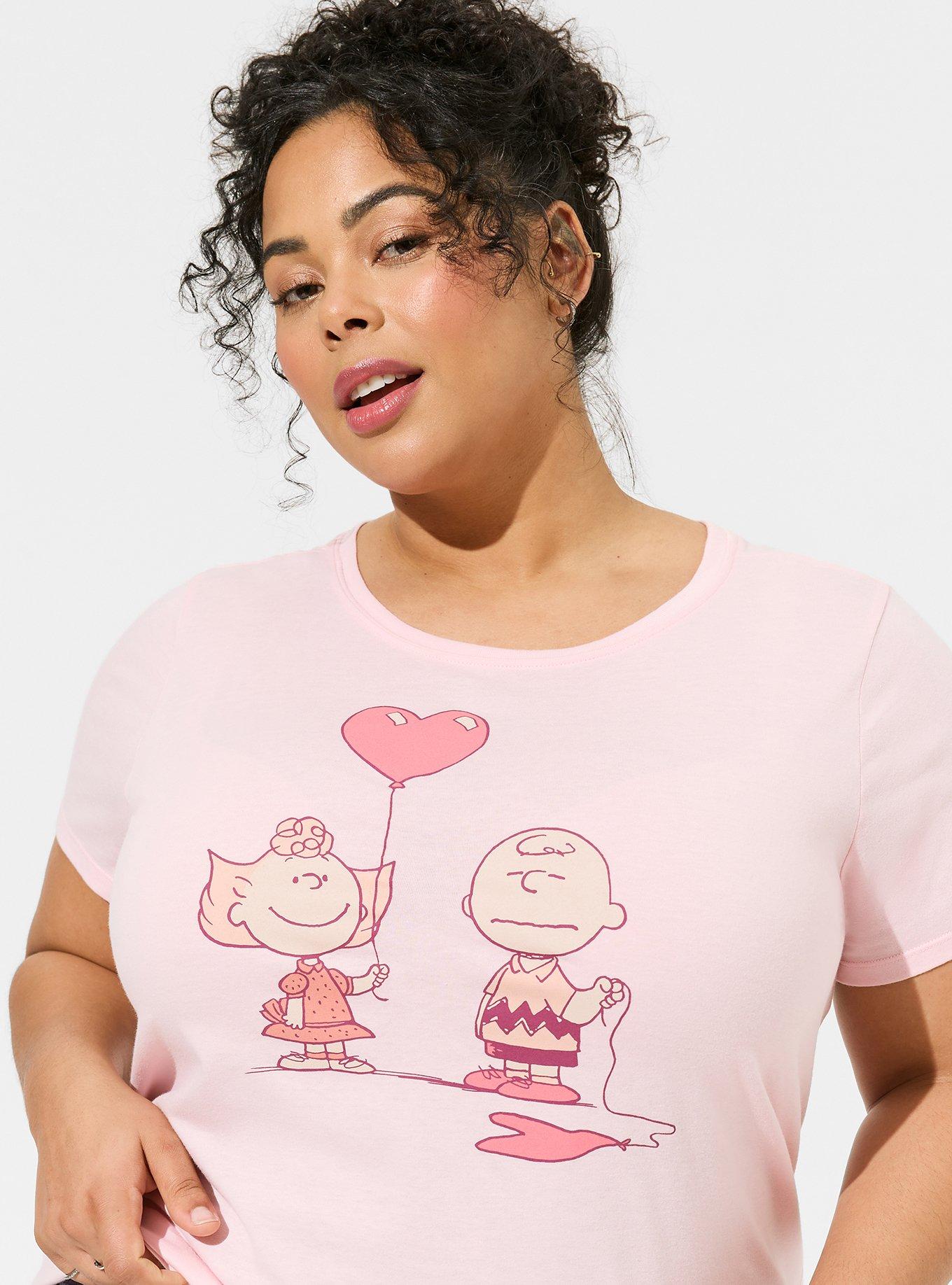 Plus Size - Peanuts V-Day Classic Fit Cotton Crew Tee - Torrid