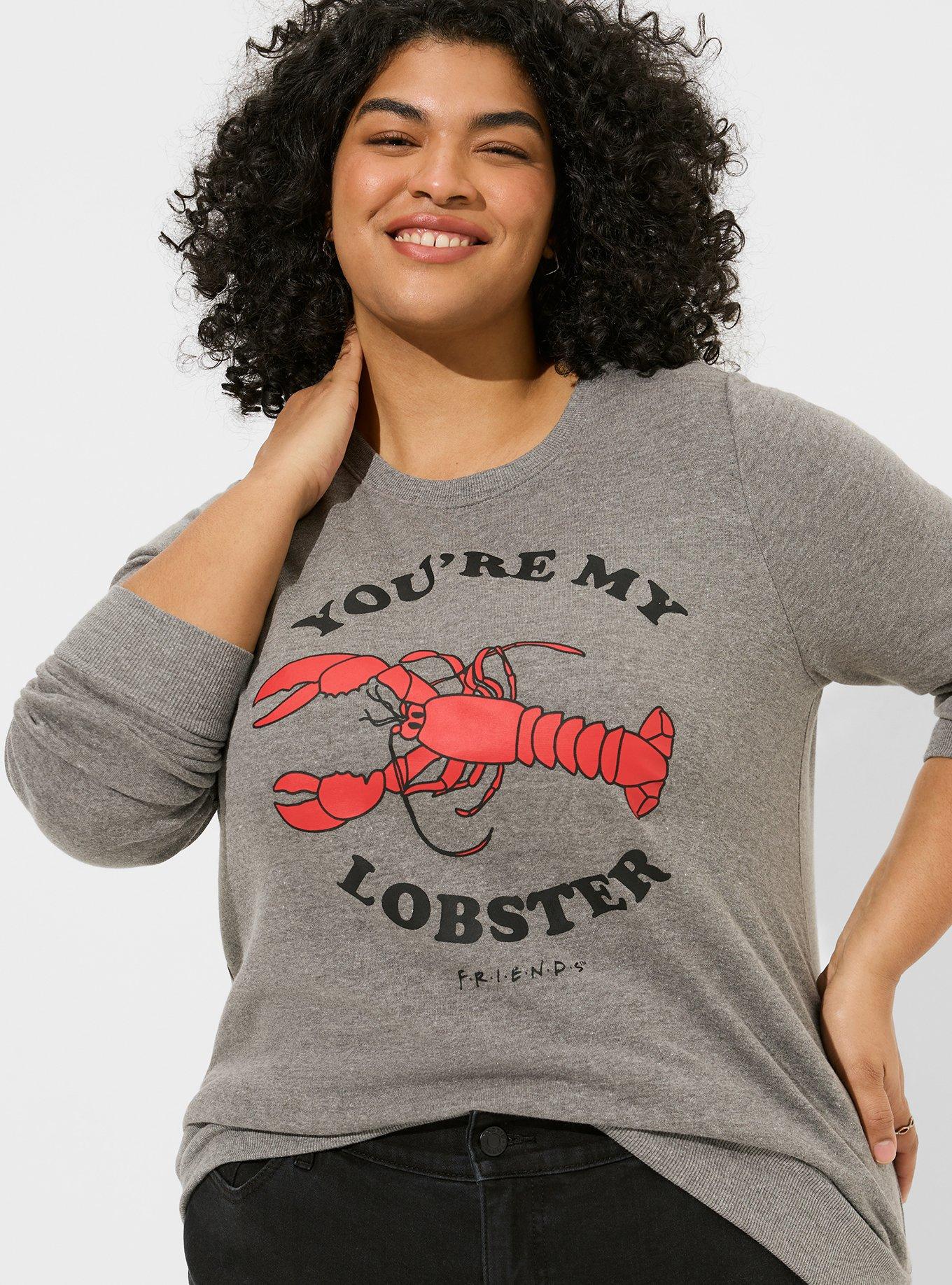 Plus Size - Friends Lobster Cozy Fleece Crew Sweatshirt - Torrid