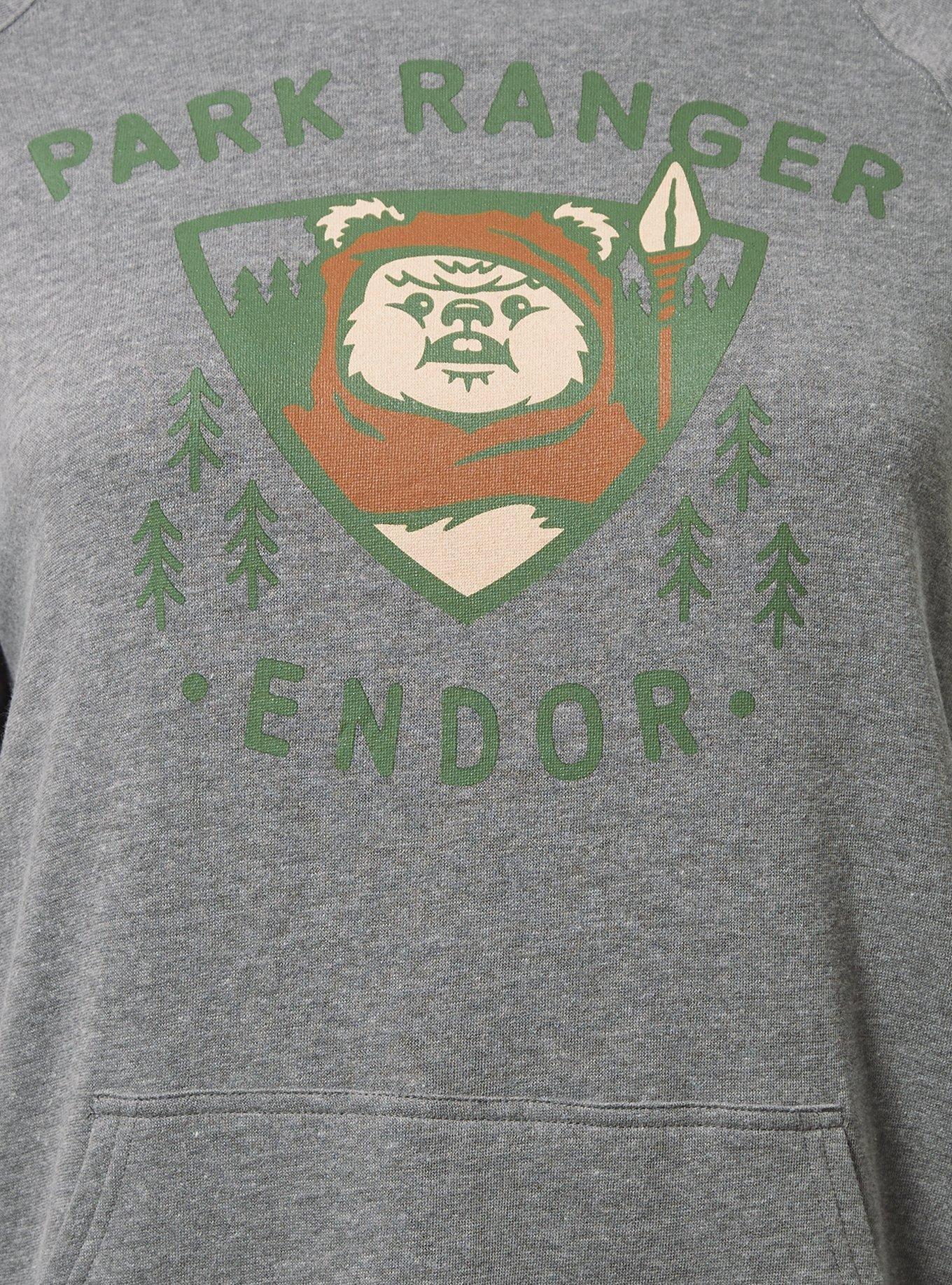 Plus Size Star Wars Ewok Cozy Fleece Hoodie, MEDIUM HEATHER GREY, alternate