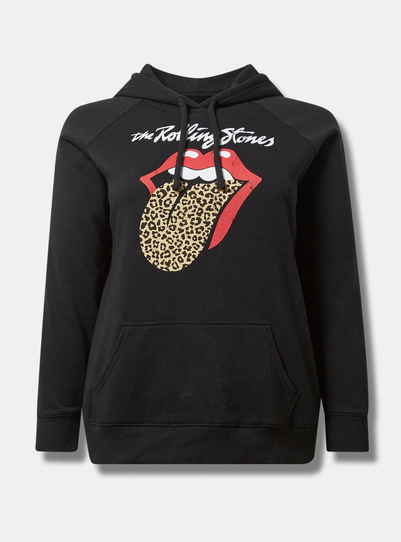 Plus Size Rolling Stones Leopard Cozy Fleece Hoodie Torrid