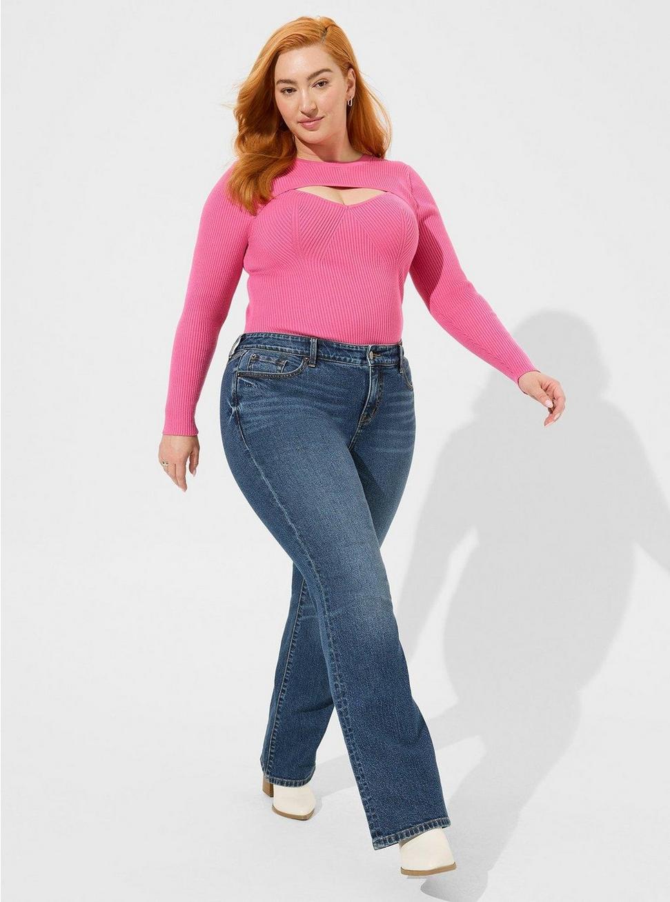 Bubble Pink Curvy Pullover Bubble Pink Curvy Pullover