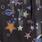Harper Satin Pullover 3/4 Sleeve Blouse, COSMIC STARS DEEP BLACK, swatch