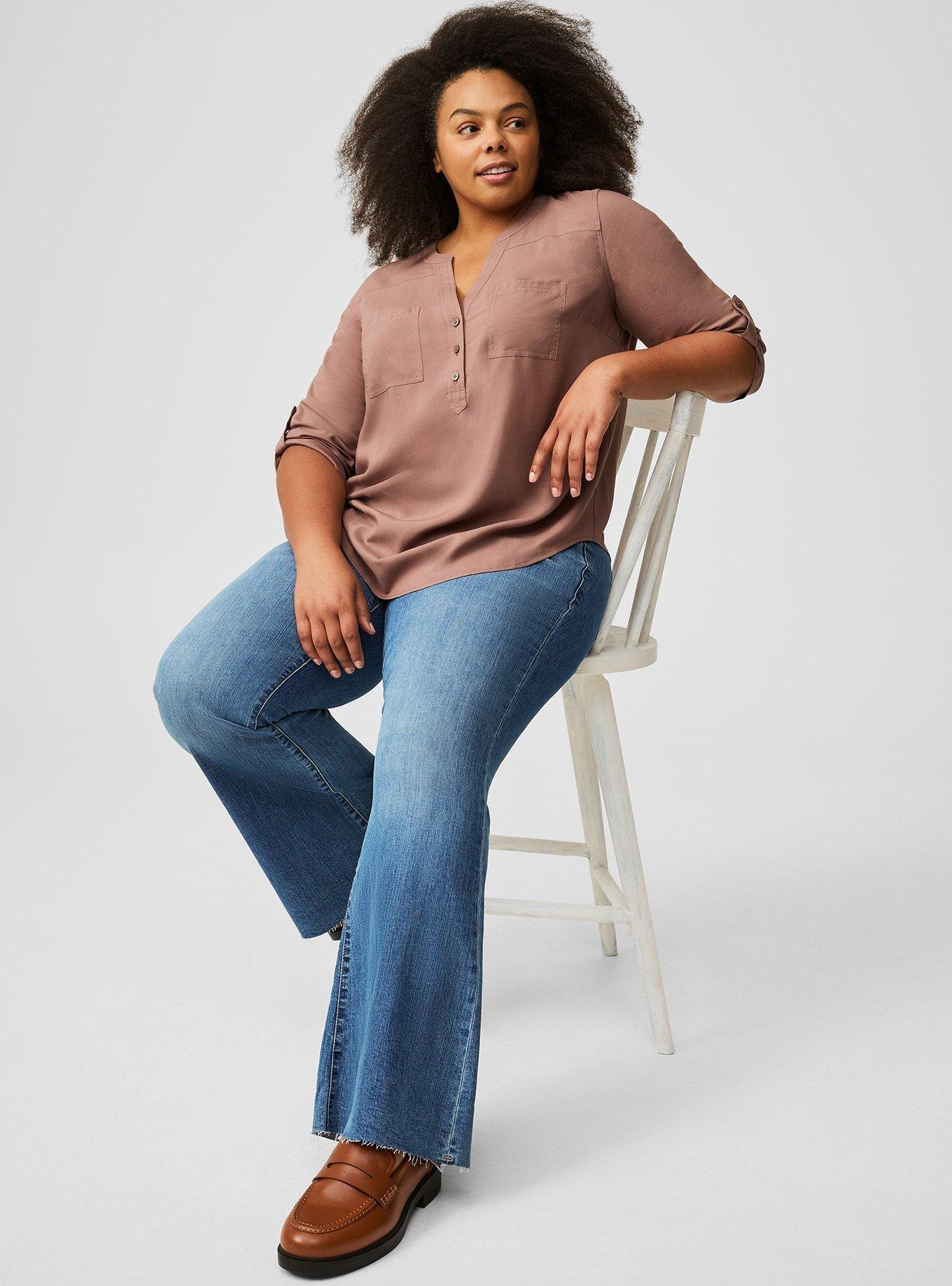 Plus Size - Harper 3/4 Sleeve Pullover Blouse - Torrid Plus Size - Harper 3/4 Sleeve Pullover Blouse - Torrid
