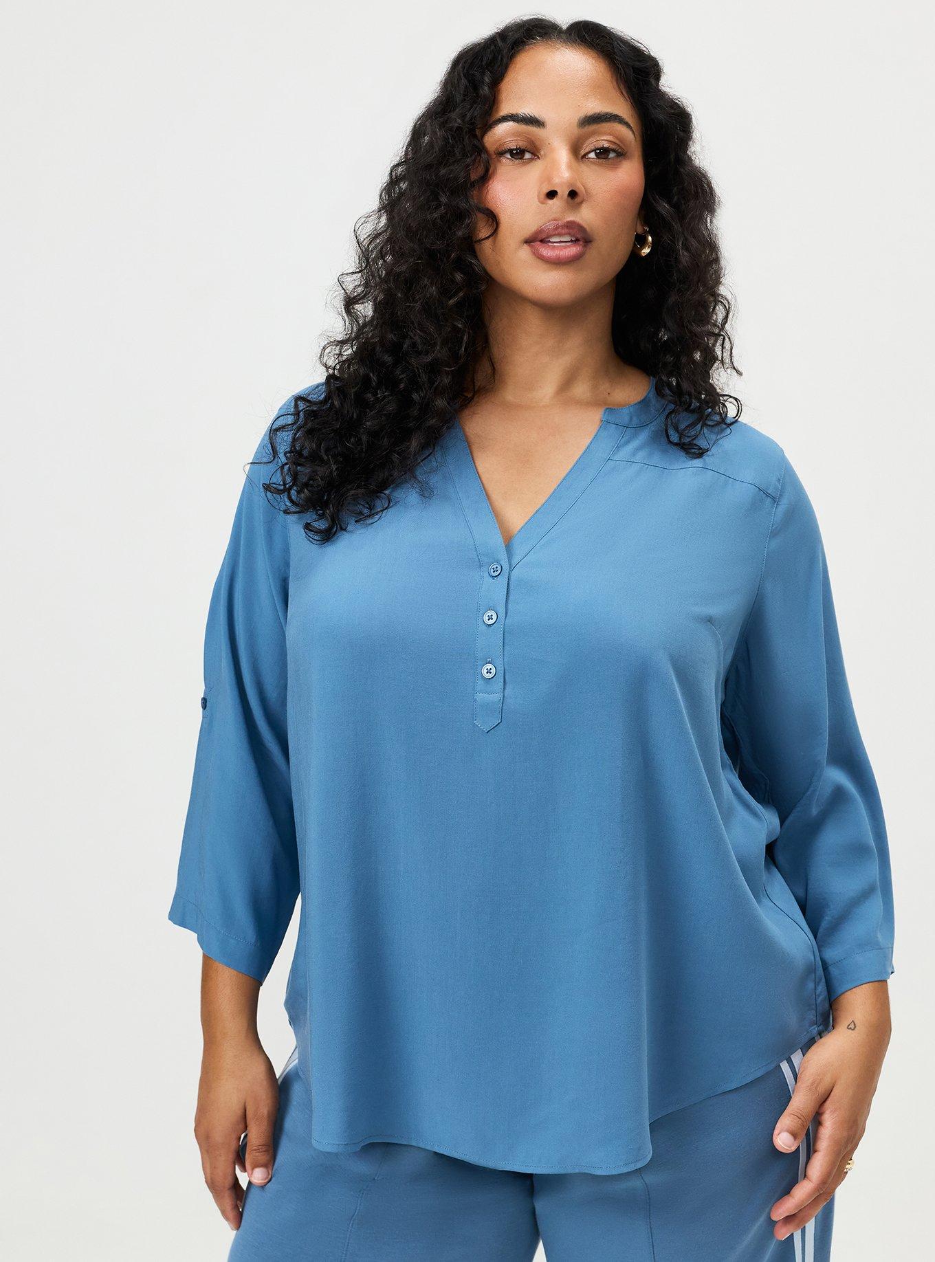 Harper Challis 3/4 Sleeve Top, STELLAR, hi-res