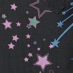 Harper Challis Pullover 3/4 Sleeve Blouse, COSMIC STARS DEEP BLACK, swatch