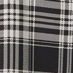 Harper Challis Pullover 3/4 Sleeve Blouse, BRIE PLAID DEEP BLACK, swatch