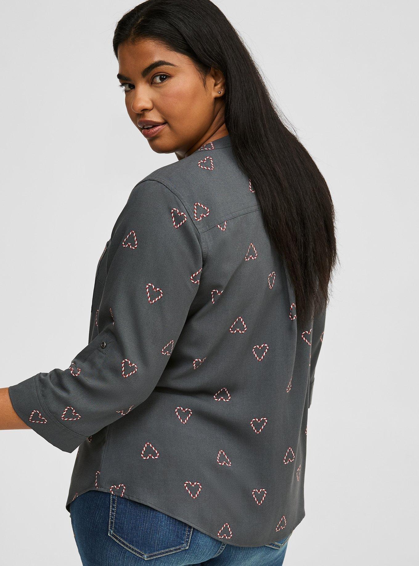 Plus Size - Harper Challis 3/4 Sleeve Top - Torrid