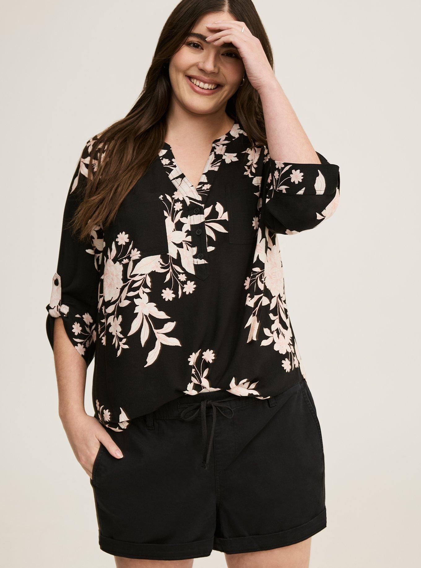 Plus Size - Harper 3 4 Sleeve Pullover Blouse - Torrid