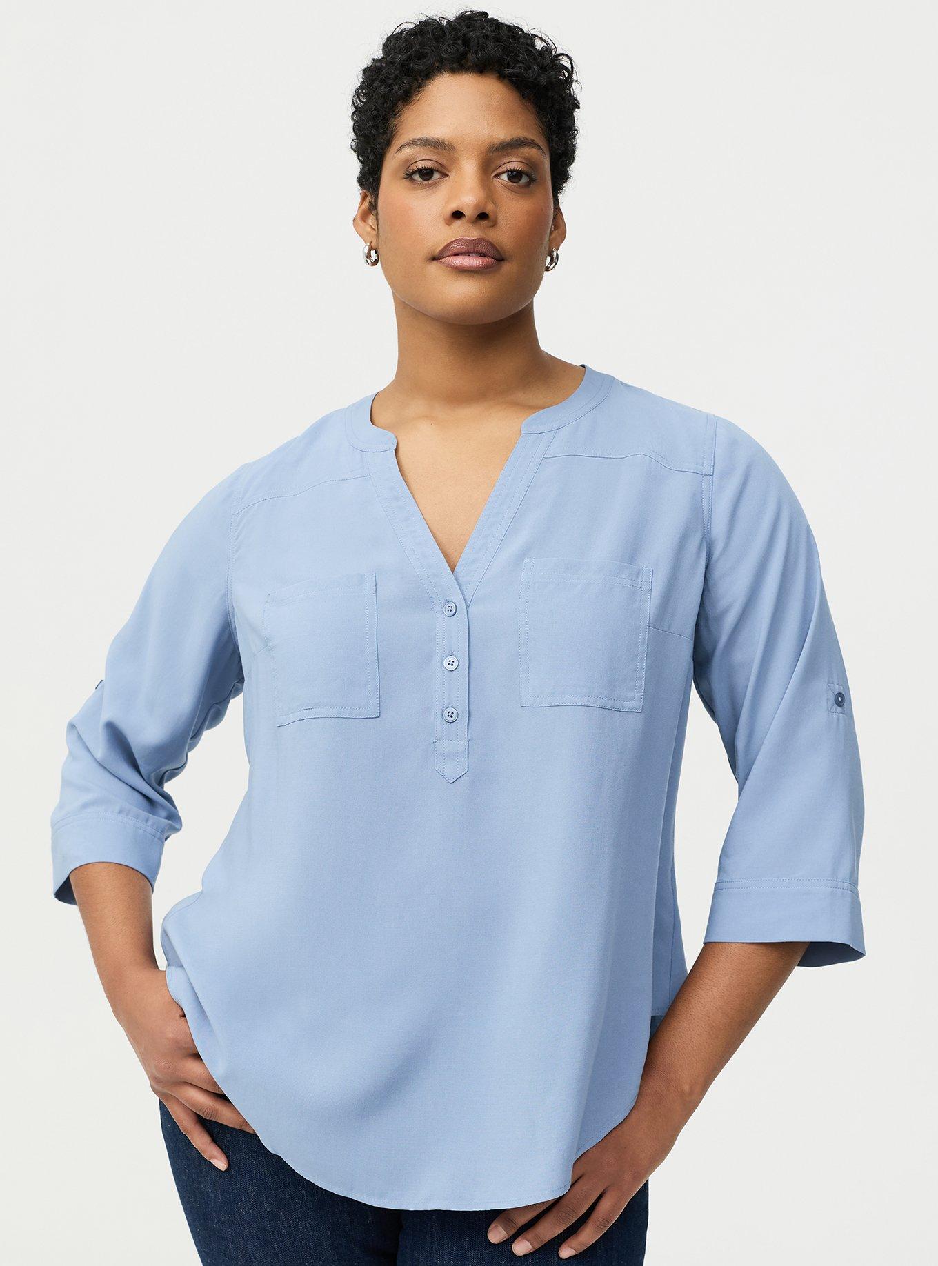 Harper Challis 3/4 Sleeve Top, TROPOSPHERE, alternate