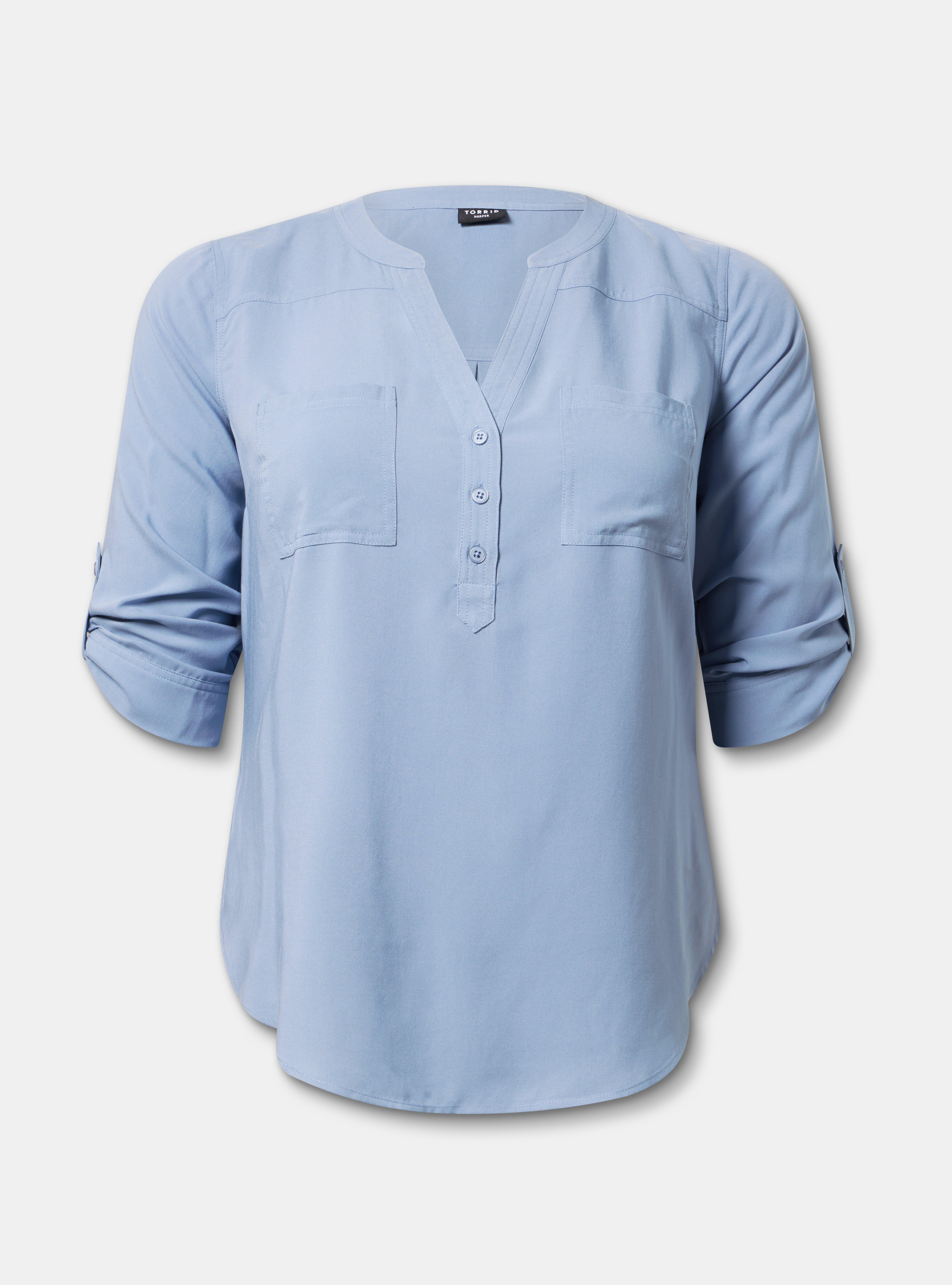 Harper Challis 3/4 Sleeve Top, TROPOSPHERE, hi-res