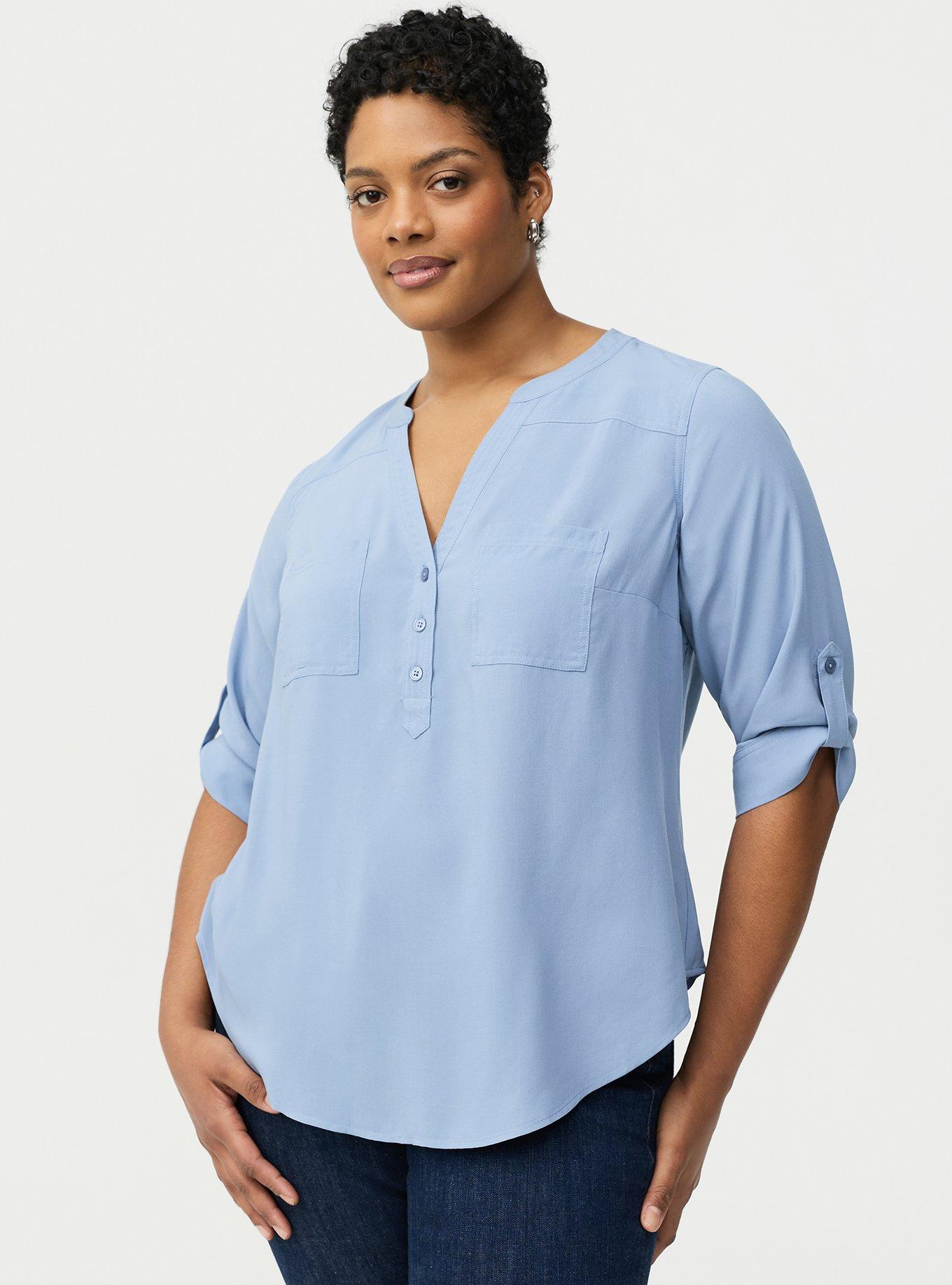 Plus Size - Harper Challis 3/4 Sleeve Top - Torrid