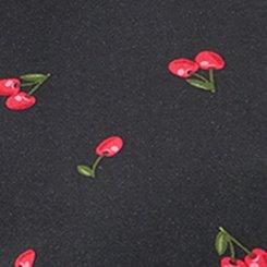 Harper Challis 3/4 Sleeve Top, MERRY CHERRY BLACK, swatch