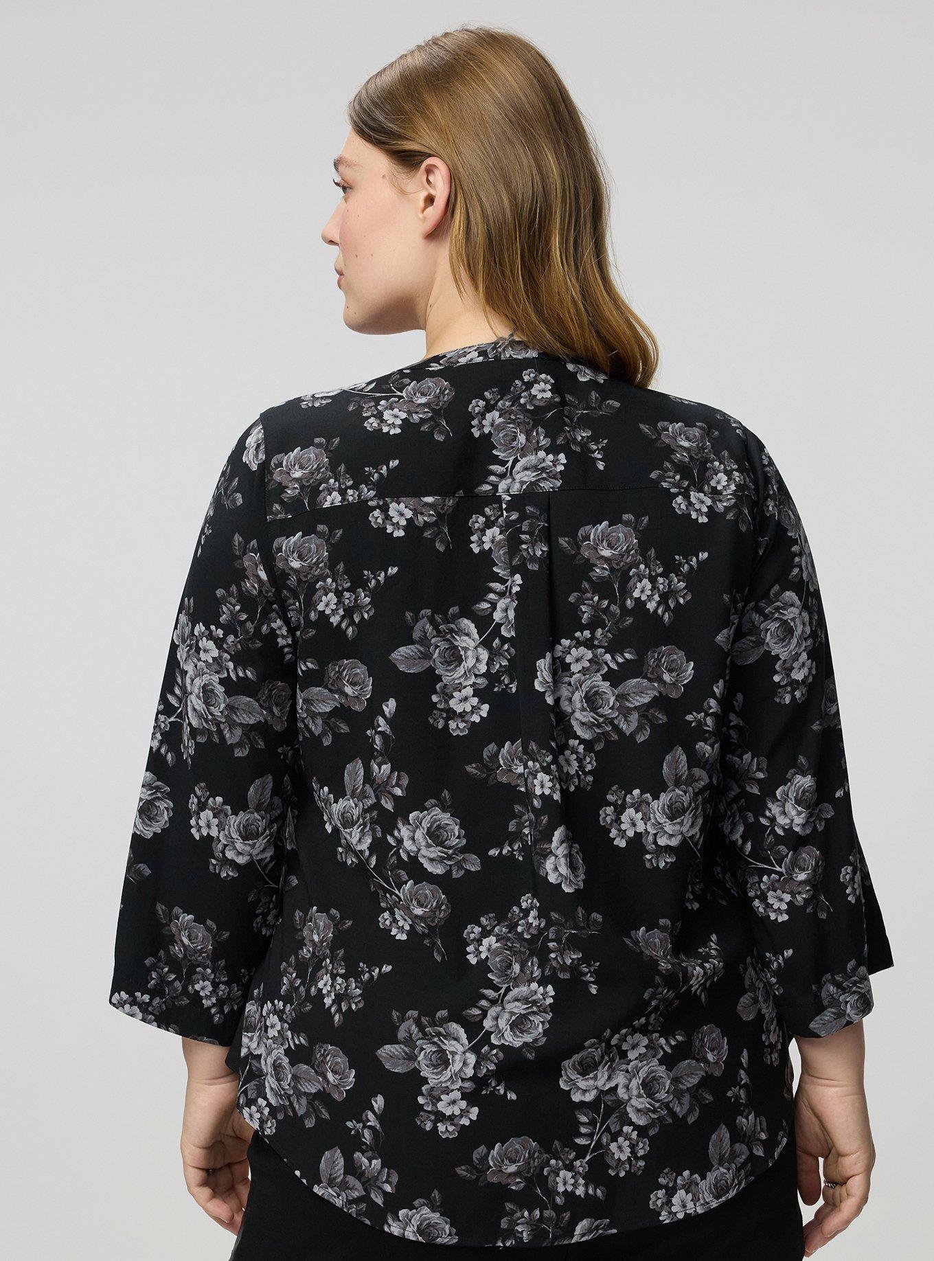 Harper Challis 3/4 Sleeve Top, ROSETTA FLORAL TONAL, alternate