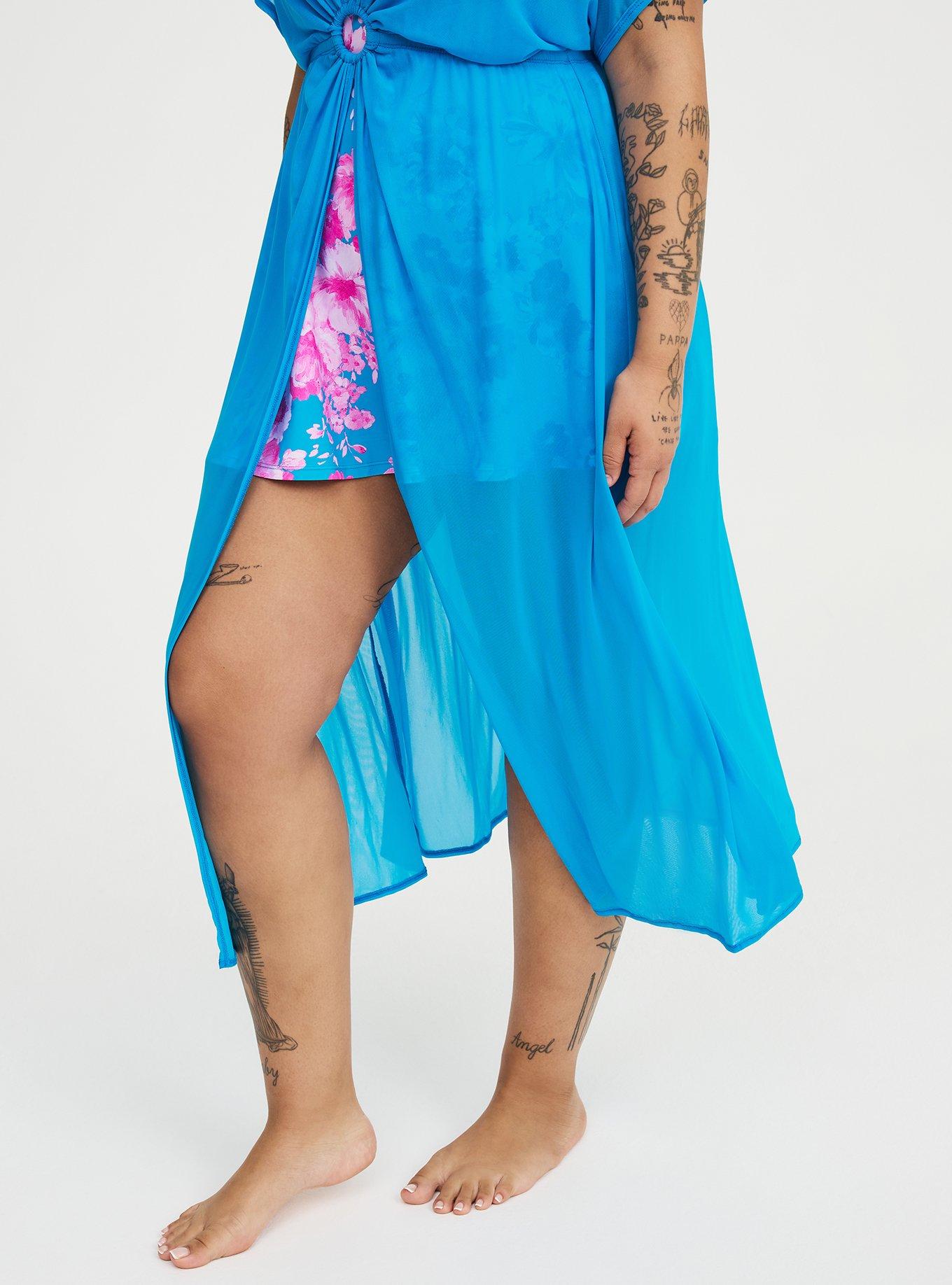 Mesh O-Ring Swim Cover-Up, BLUE SEA SWIM, alternate