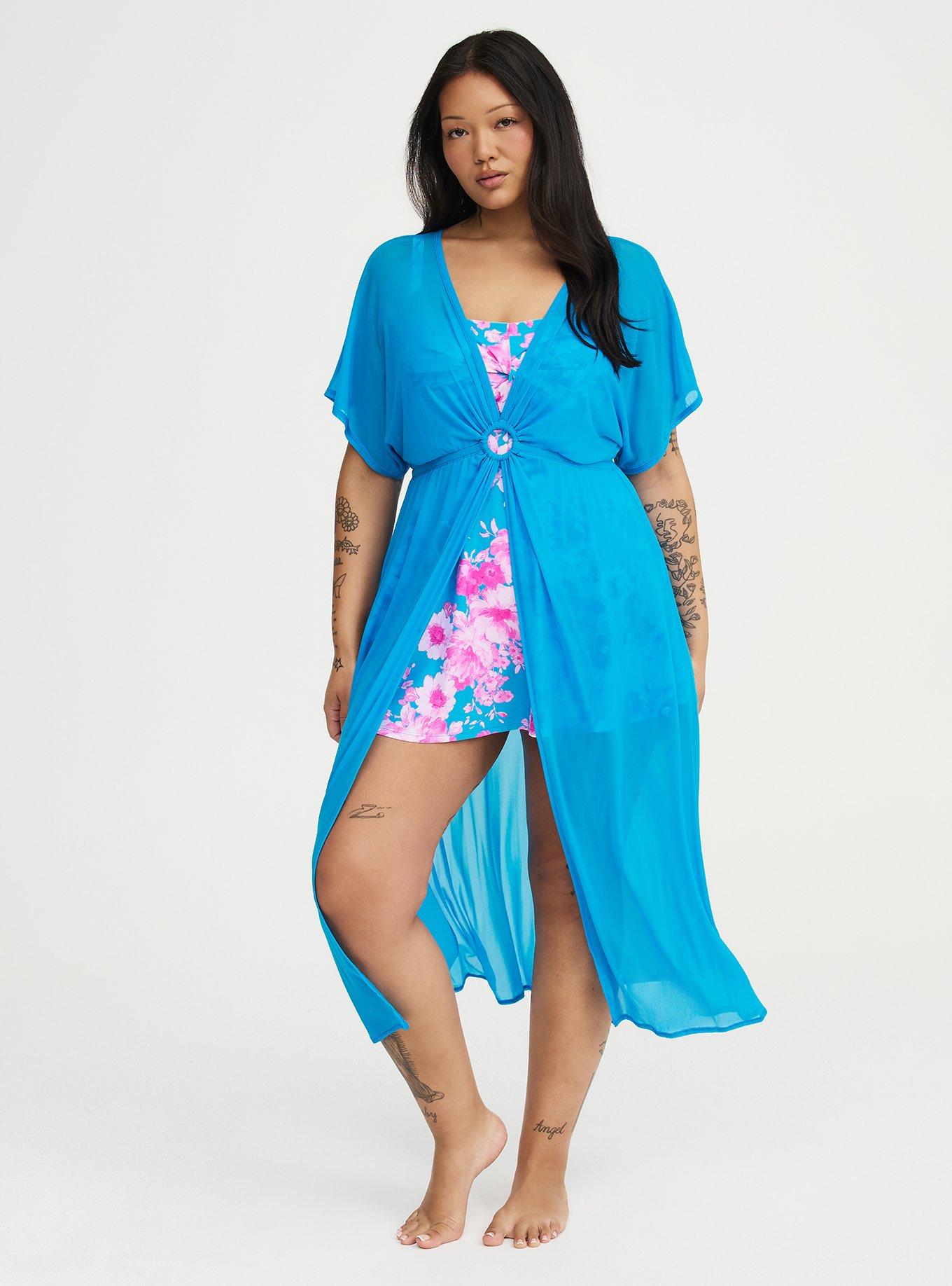 Mesh O-Ring Swim Cover-Up, BLUE SEA SWIM, hi-res