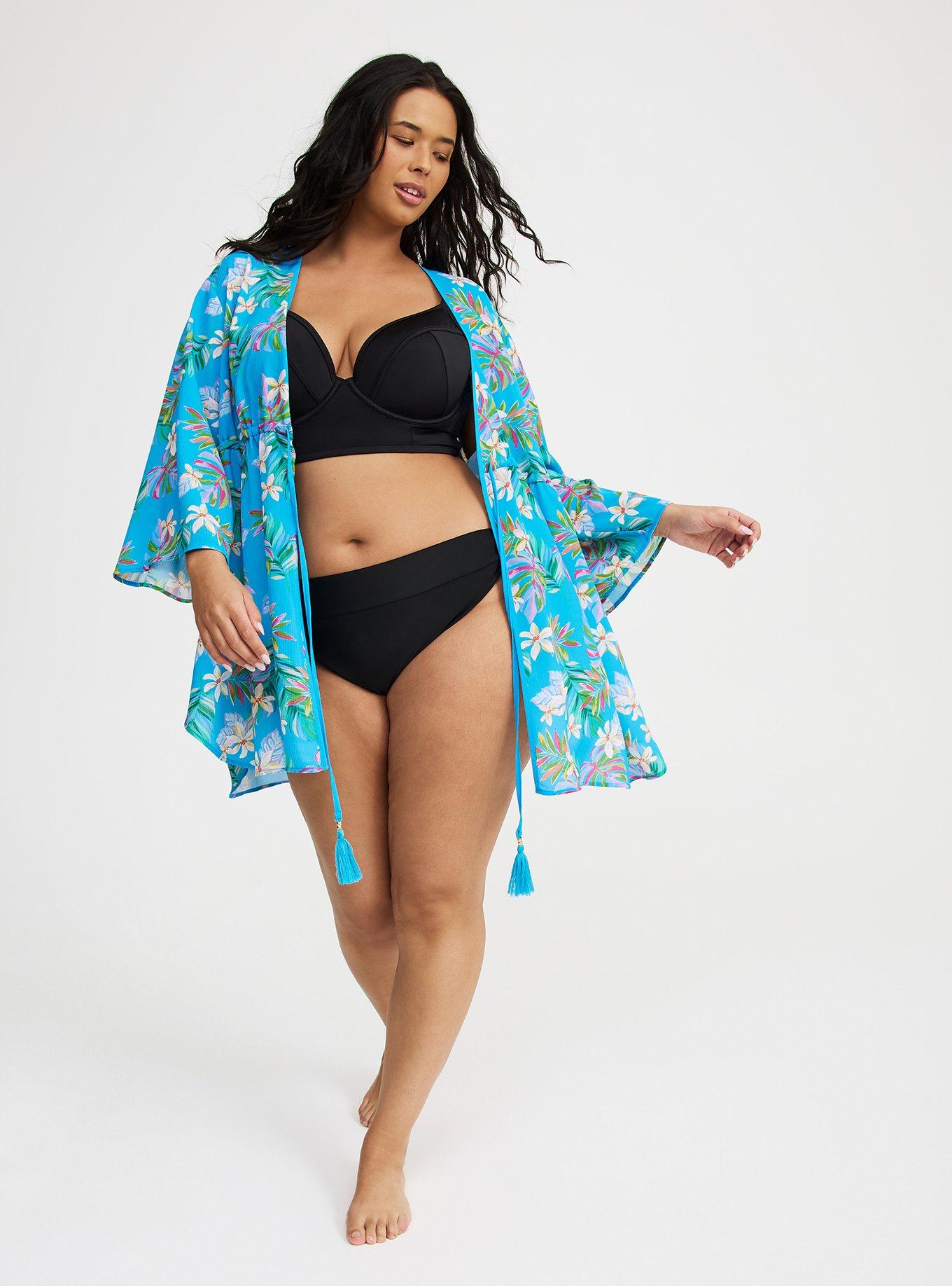 Shirttail Swim Cover-Up Kimono