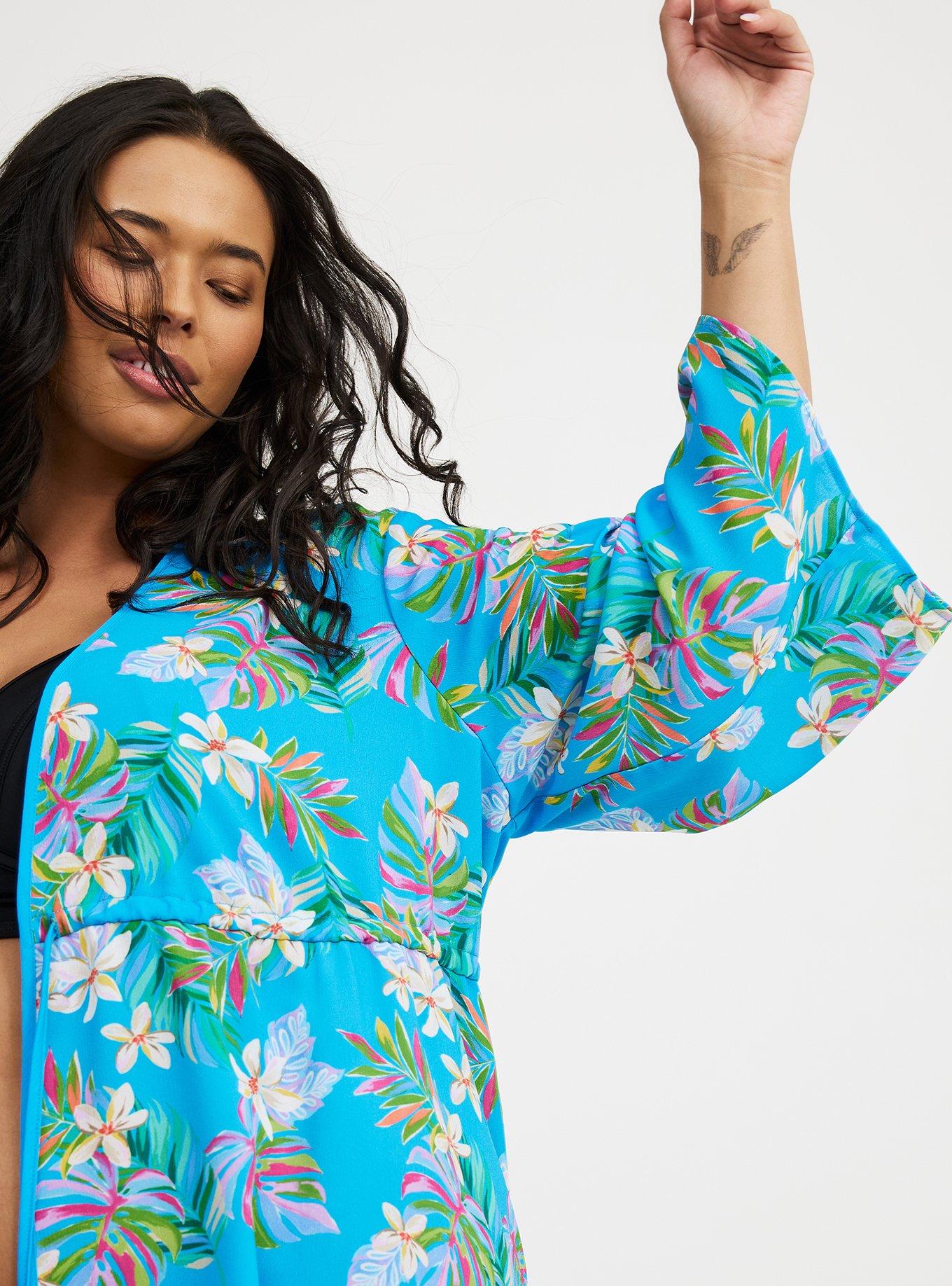 Shirttail Swim Cover-Up Kimono
