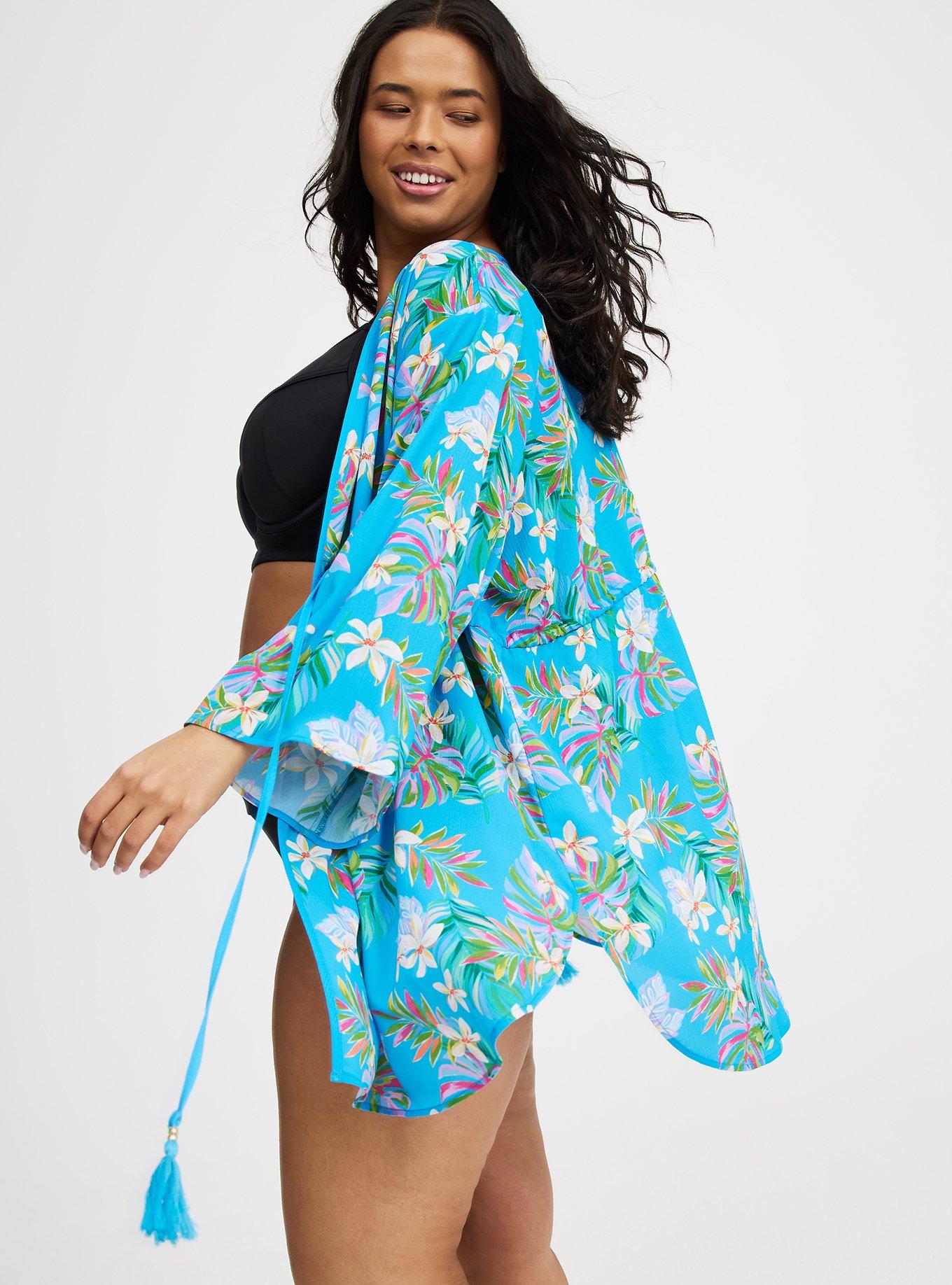 Shirttail Swim Cover-Up Kimono