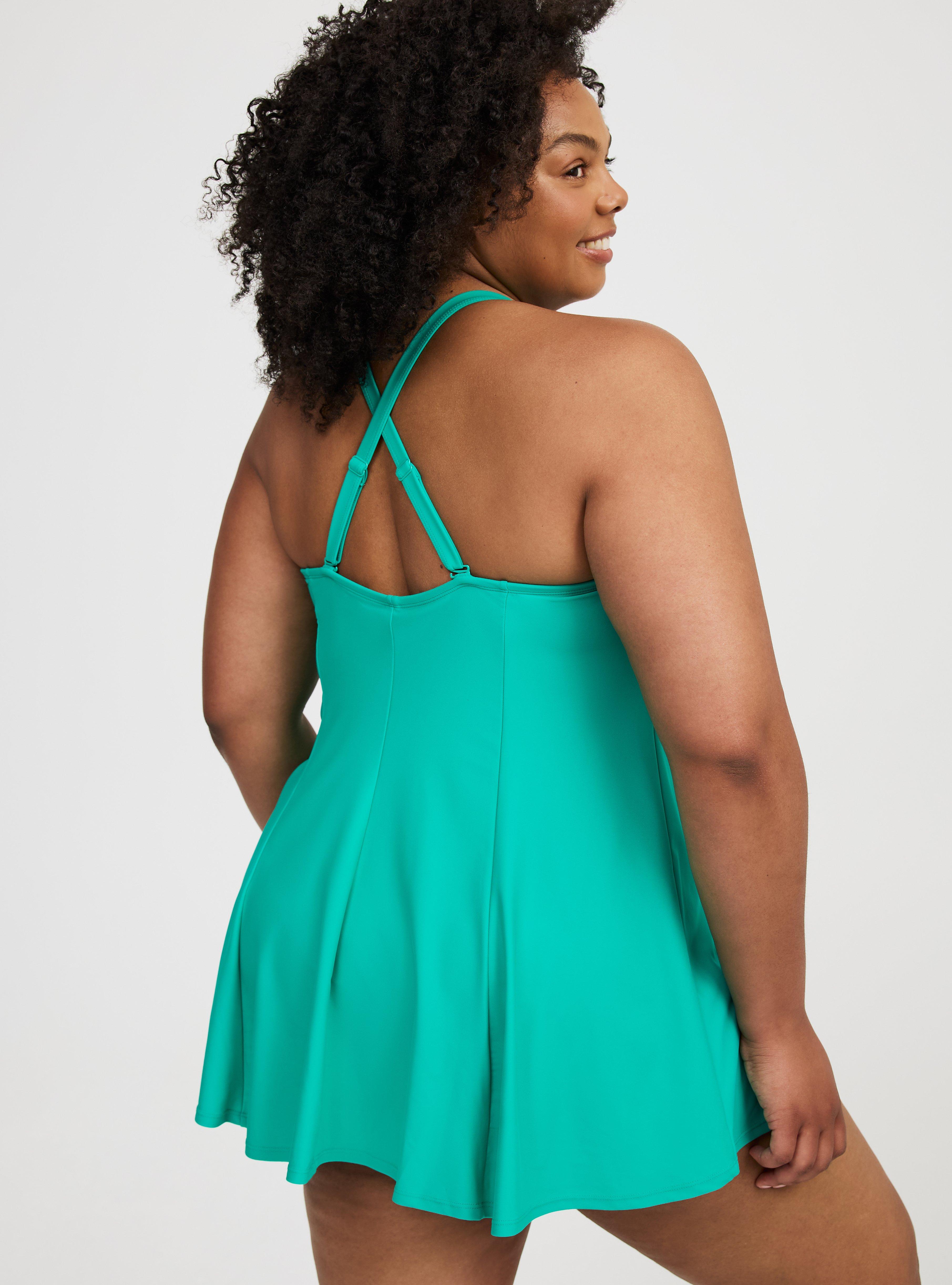 Strappy Lace-Up Swim Dress