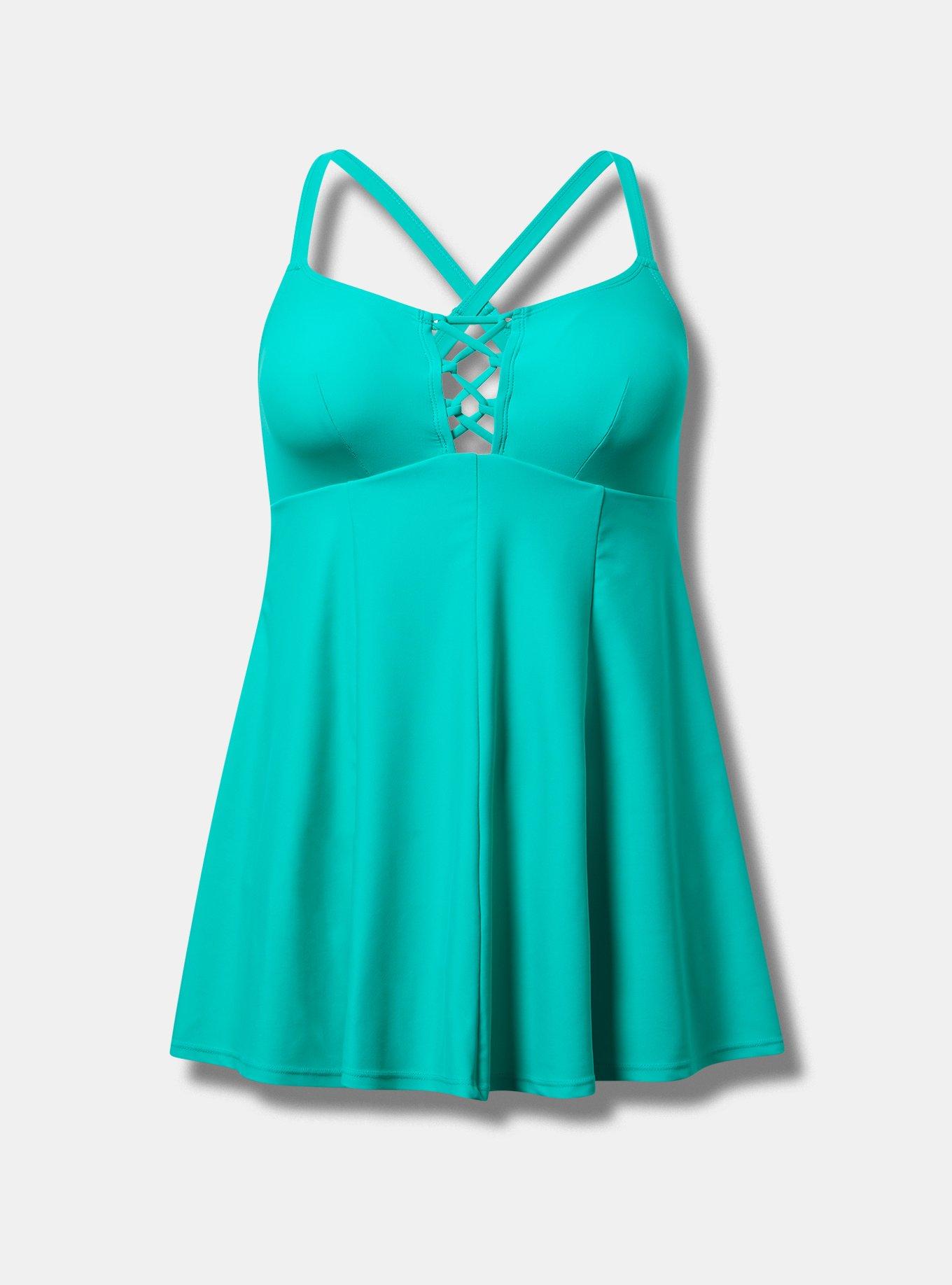 Strappy Lace-Up Swim Dress