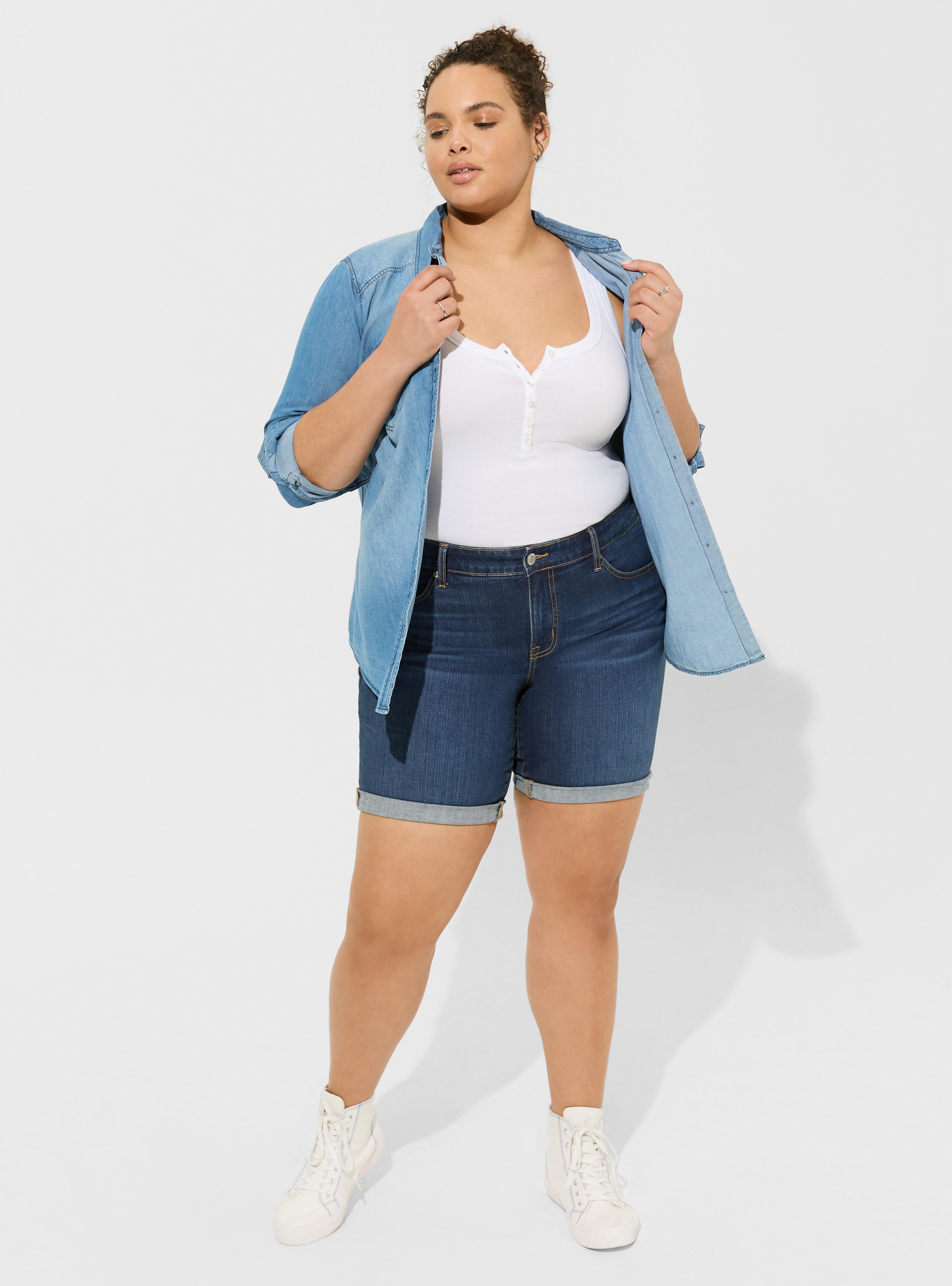 Boyfriend shorts hot sale plus size