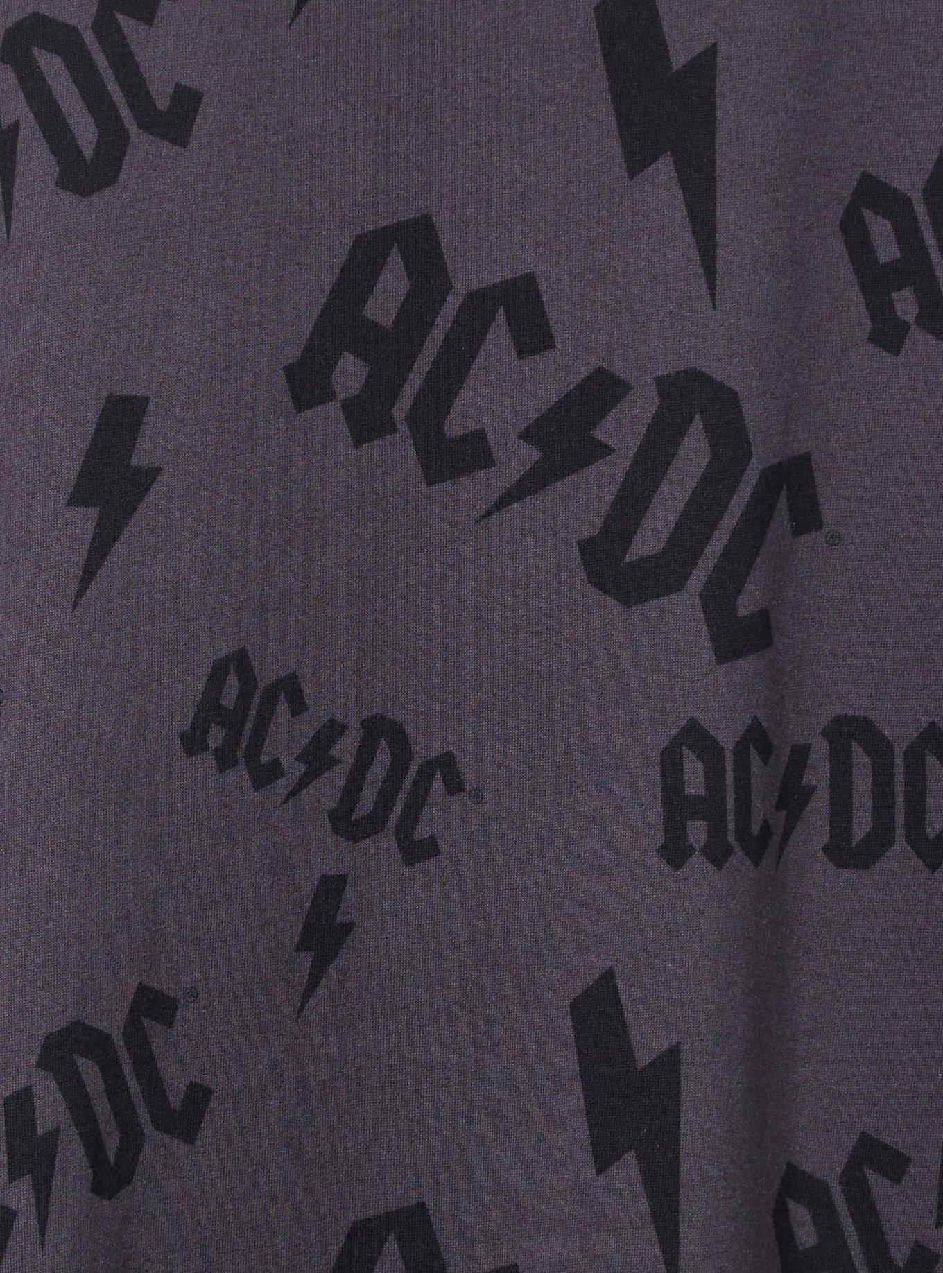 ACDC Classic Fit Cotton All Over Print Crew Tee