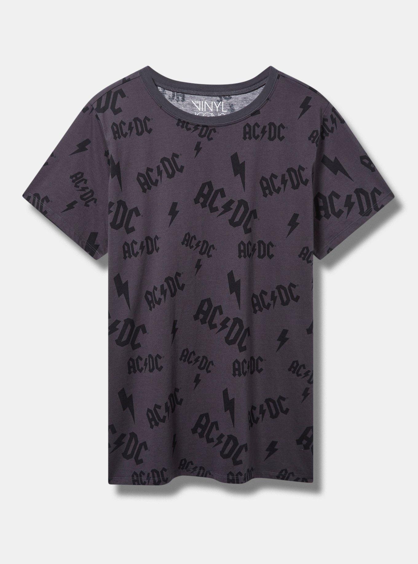 ACDC Classic Fit Cotton All Over Print Crew Tee