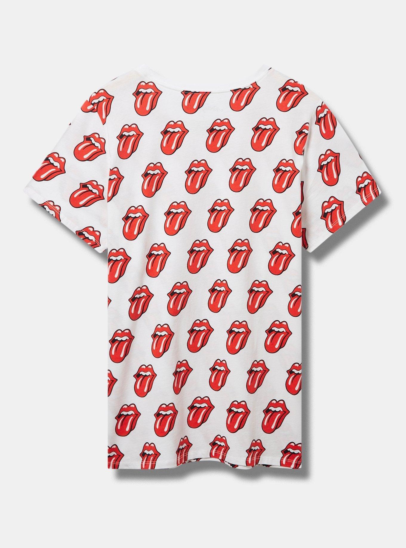 The Rolling Stones Classic Fit Cotton Crew All Over Print Tee, BLANC DE BLANC, alternate