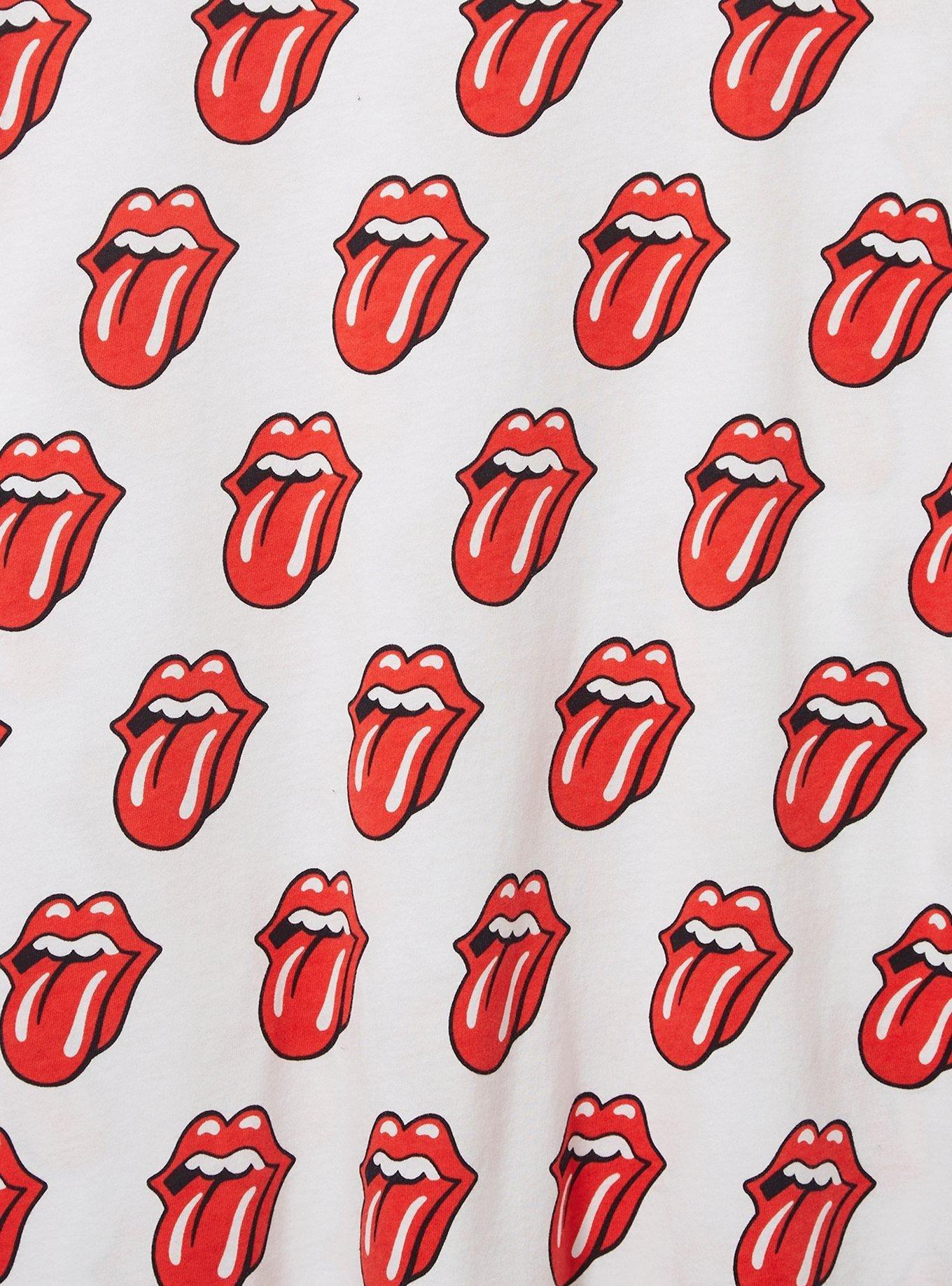 The Rolling Stones Classic Fit Cotton Crew All Over Print Tee