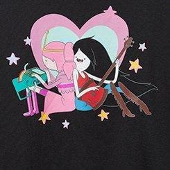 Adventure Time Cozy Fleece Crew Sweatshirt, DEEP BLACK, swatch