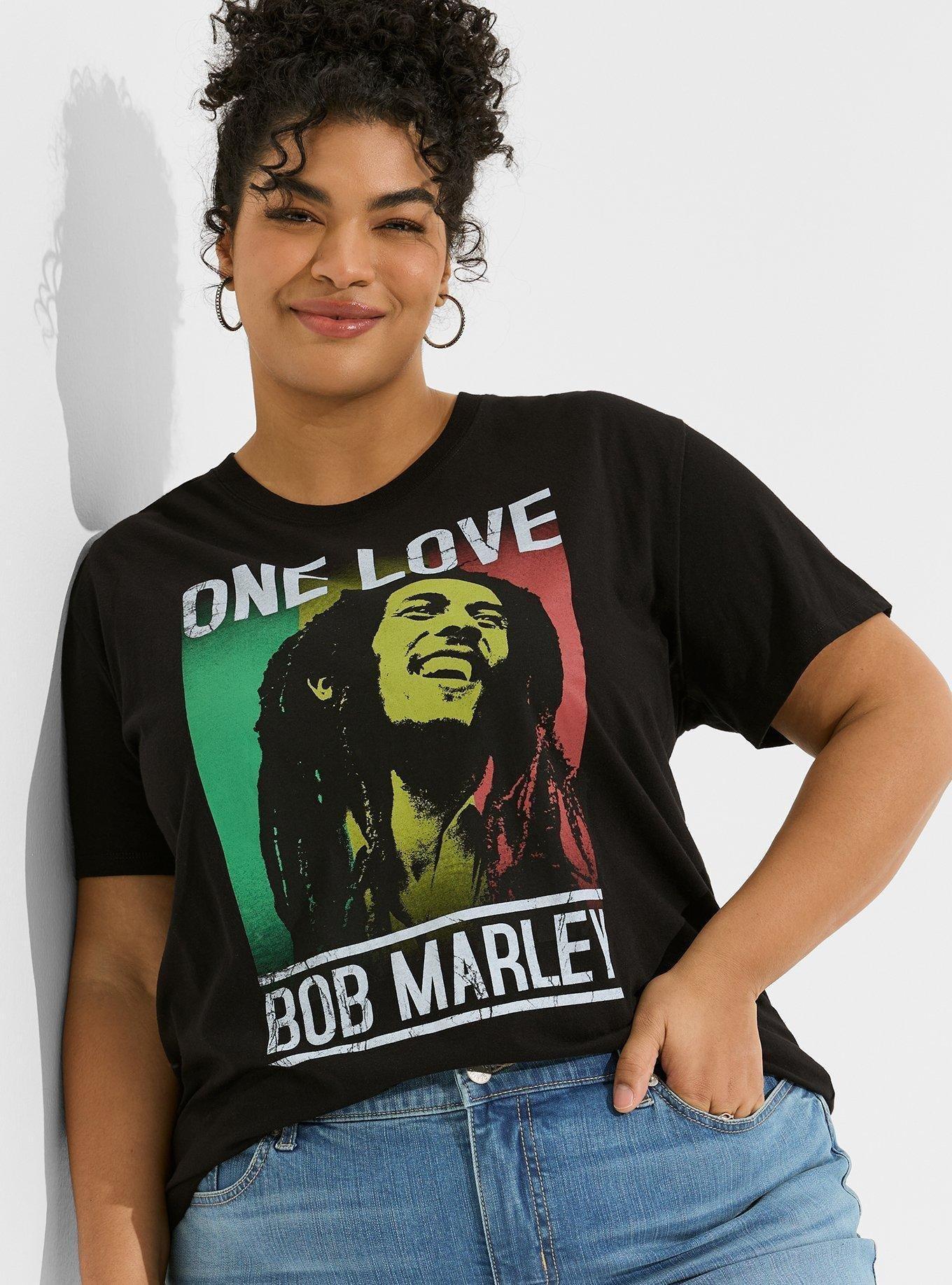 Bob Marley Relaxed Fit Cotton Crew Tunic Tee, DEEP BLACK, hi-res