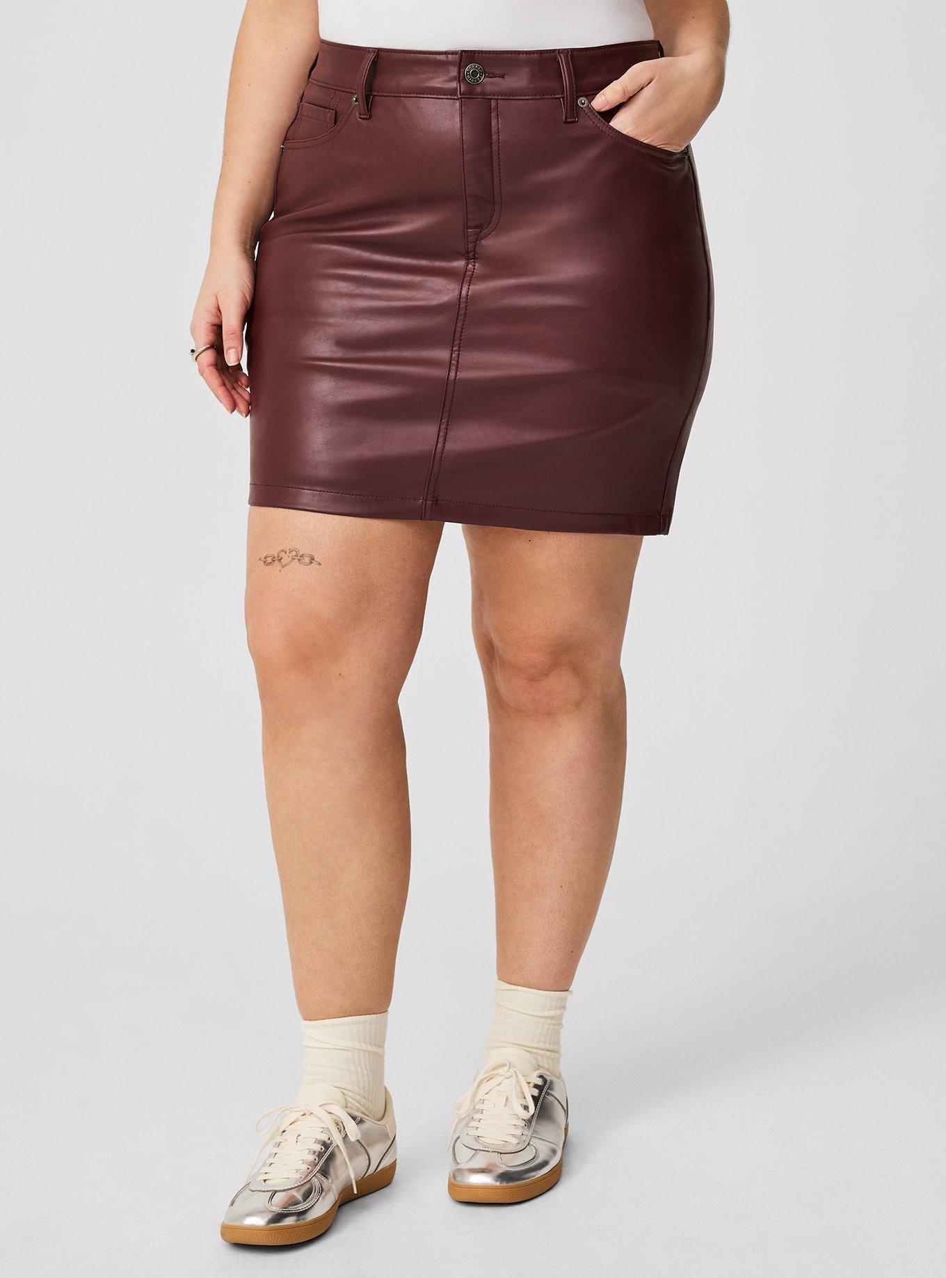 Faux Leather Mini Skirt