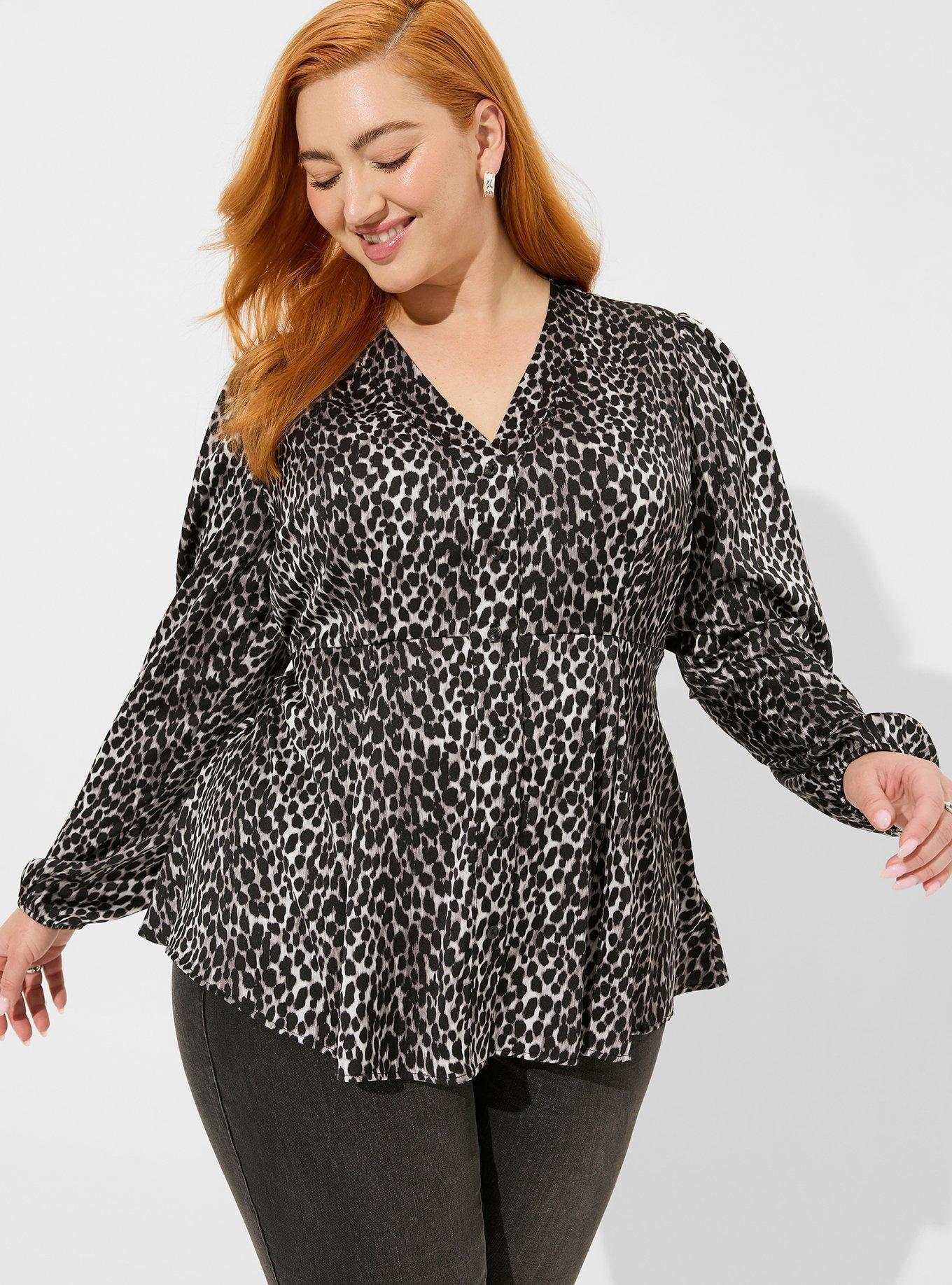 Plus Size - Peplum Smocked Short Sleeve Top - Torrid