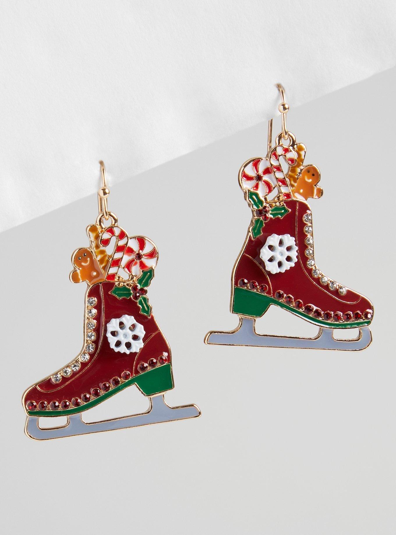 Plus Size Holiday Skate Earring Torrid
