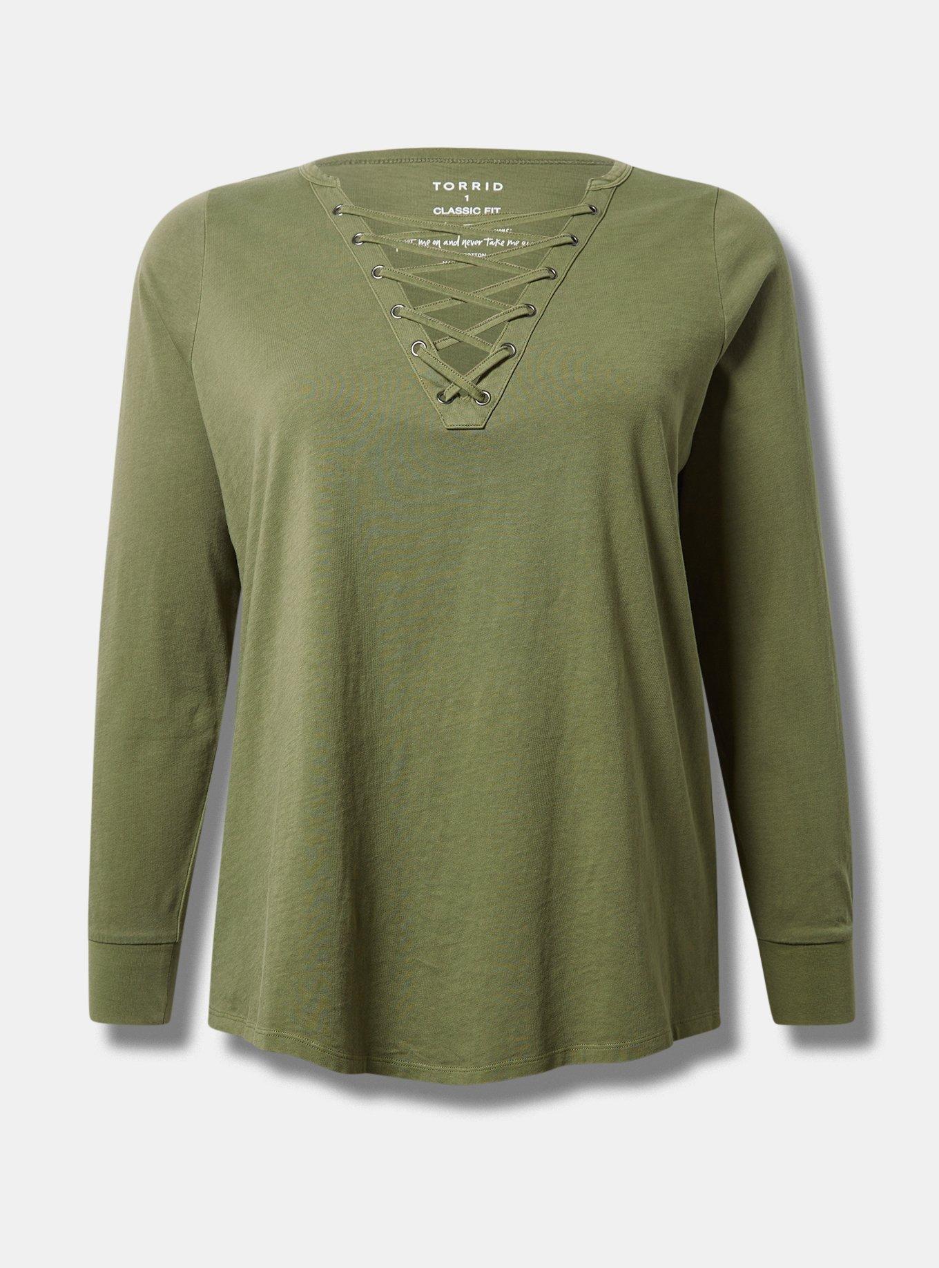 Lace-Up Jersey Tee main image 1