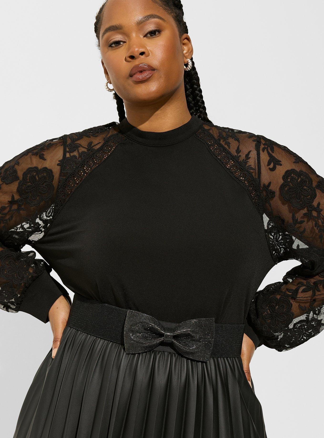 Plus Size Glitter Bow Stretch Waist Belt Torrid