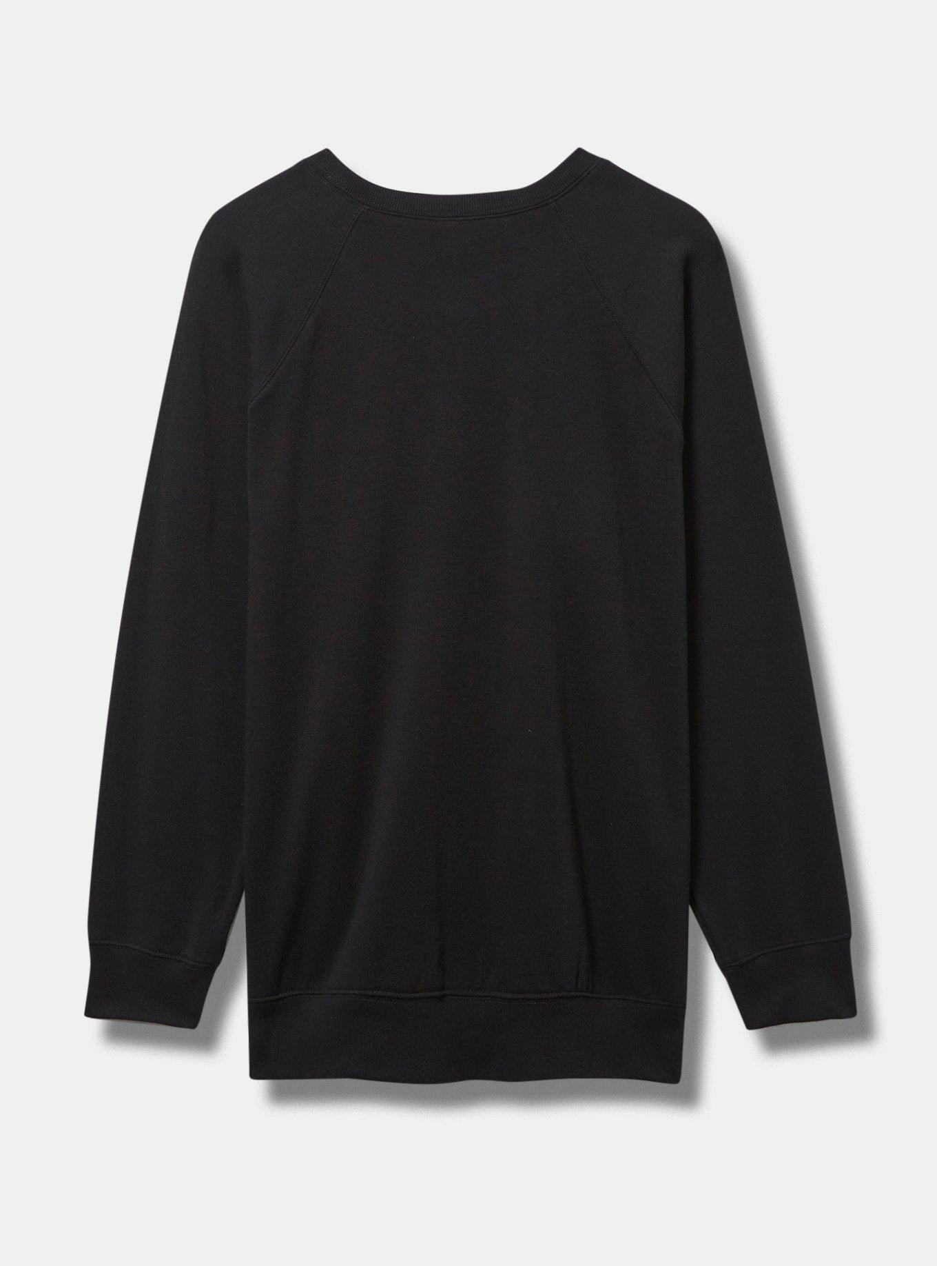 Heart Cozy Fleece Sweatshirt, DEEP BLACK, alternate