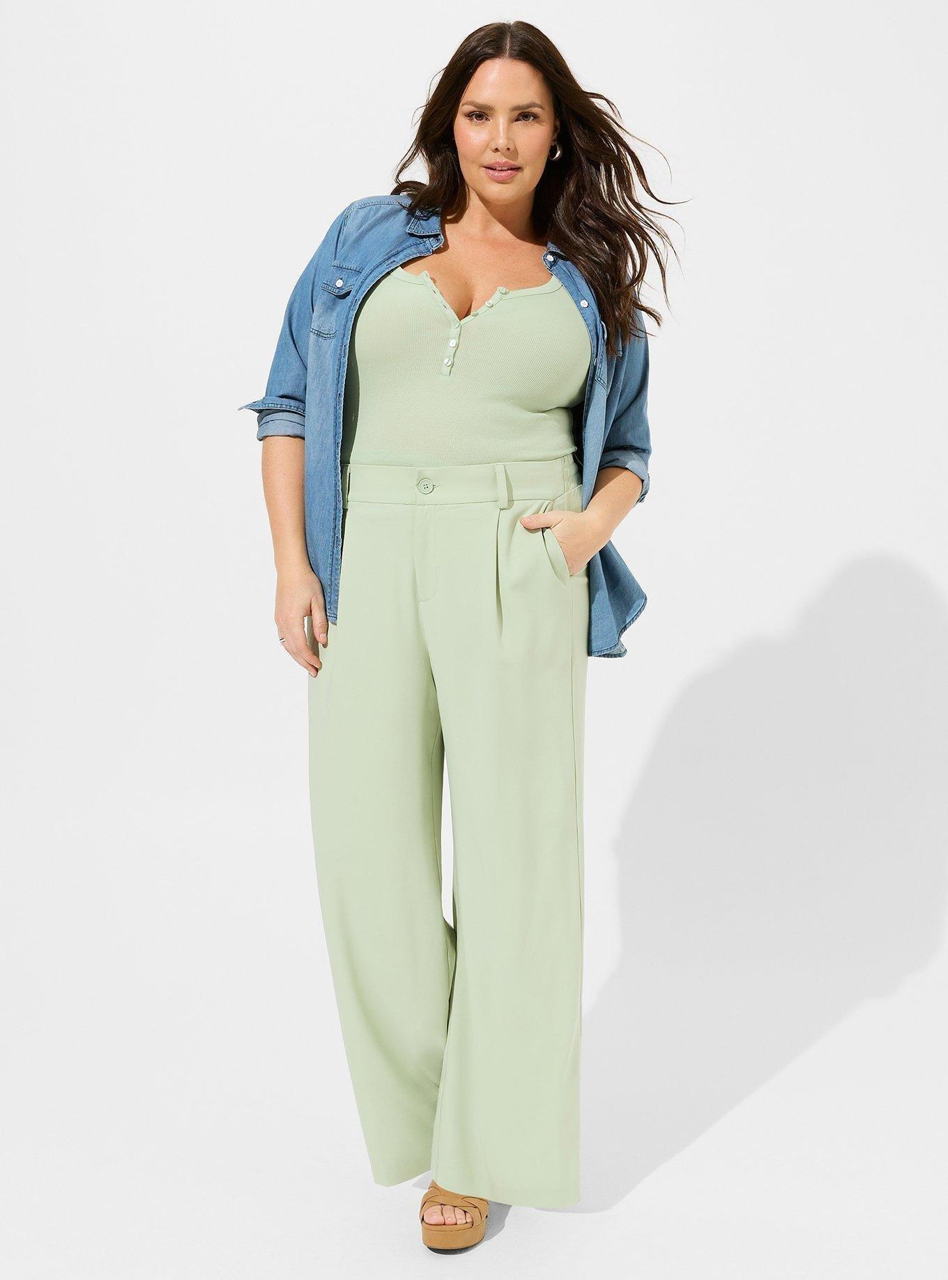 Scoop Henley Tank, SMOKE GREEN, alternate