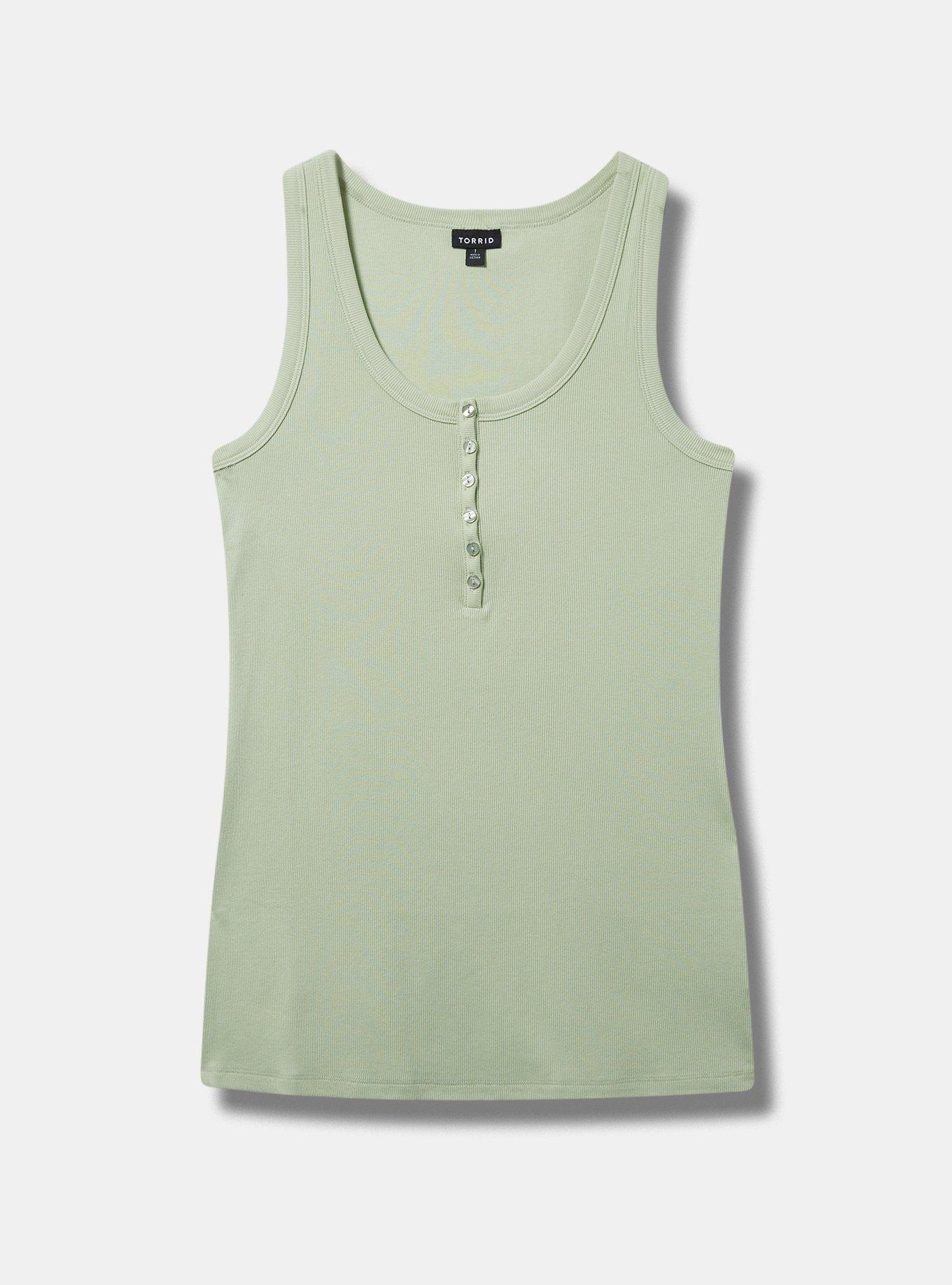 Scoop Henley Tank, SMOKE GREEN, hi-res