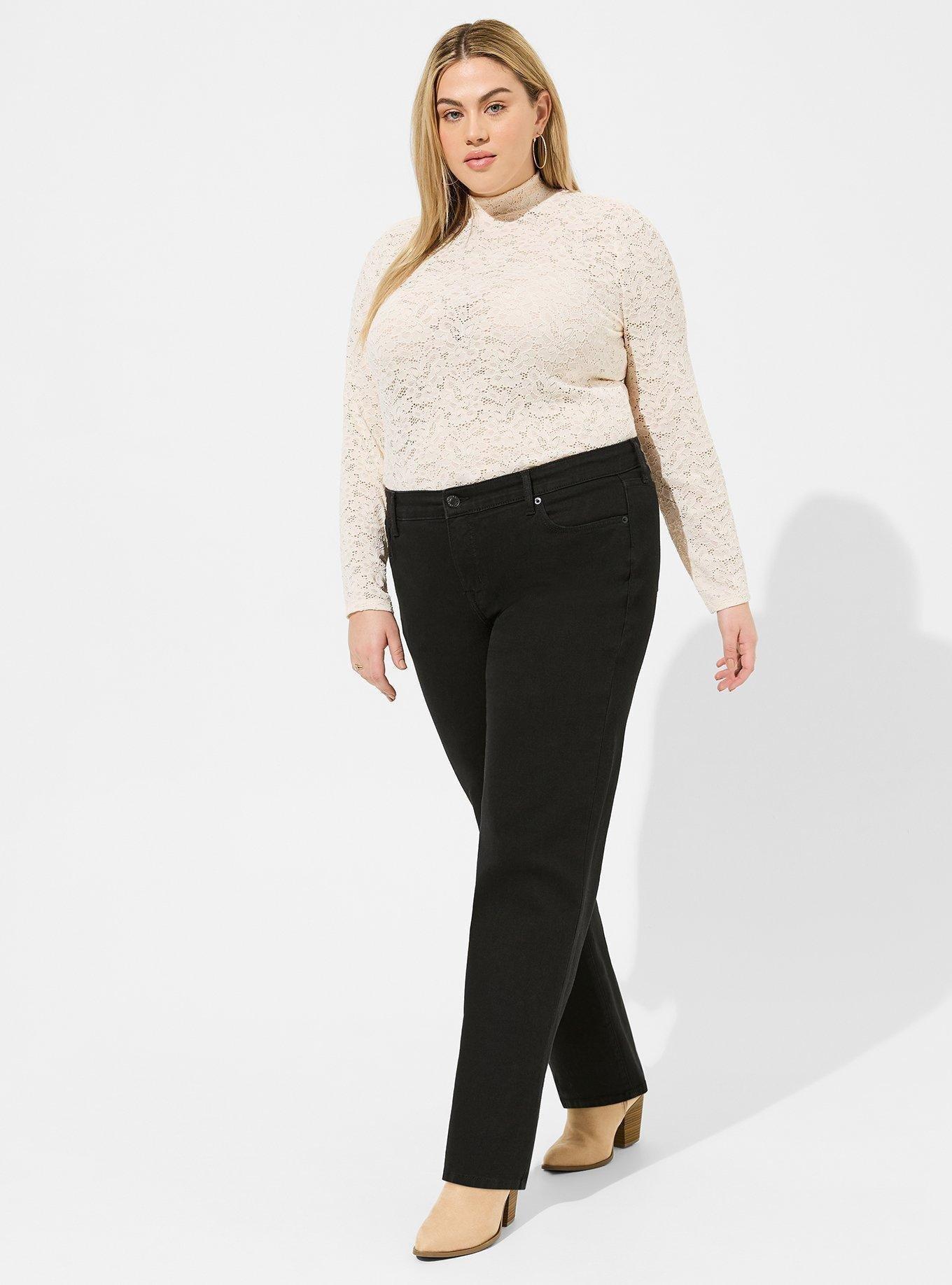 Stretch Lace Mock Neck Long Sleeve Top