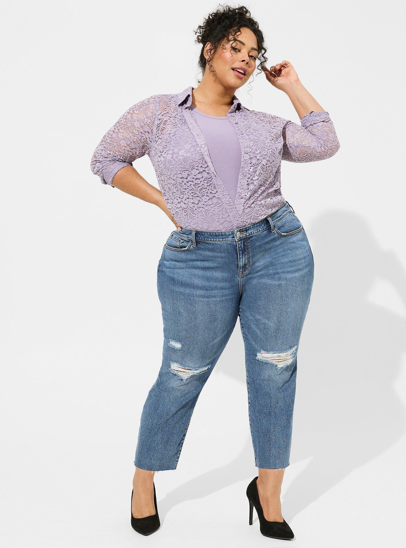 Lizzie Chenille Lace Button Up Shirt