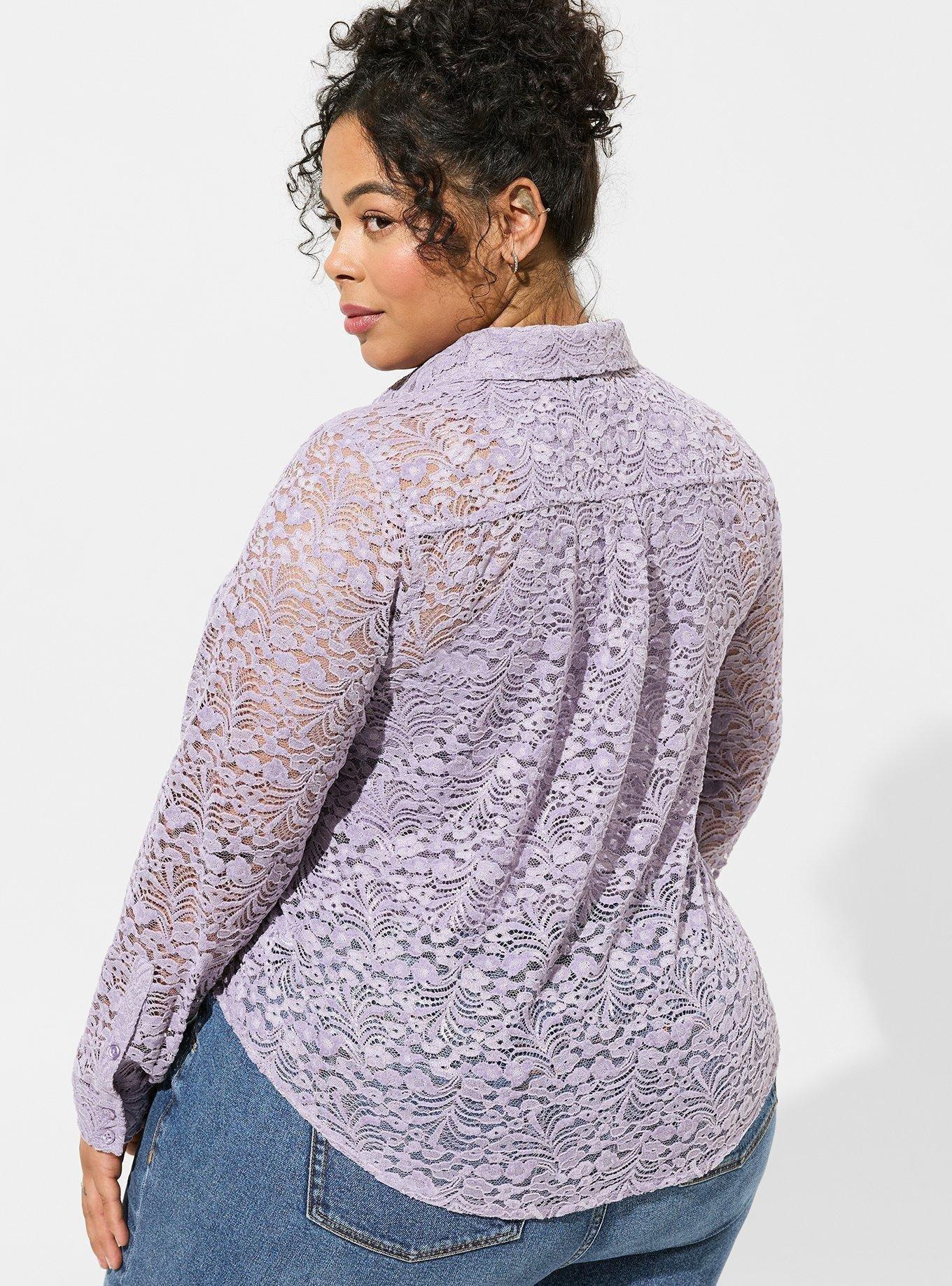 Lizzie Chenille Lace Button Up Shirt