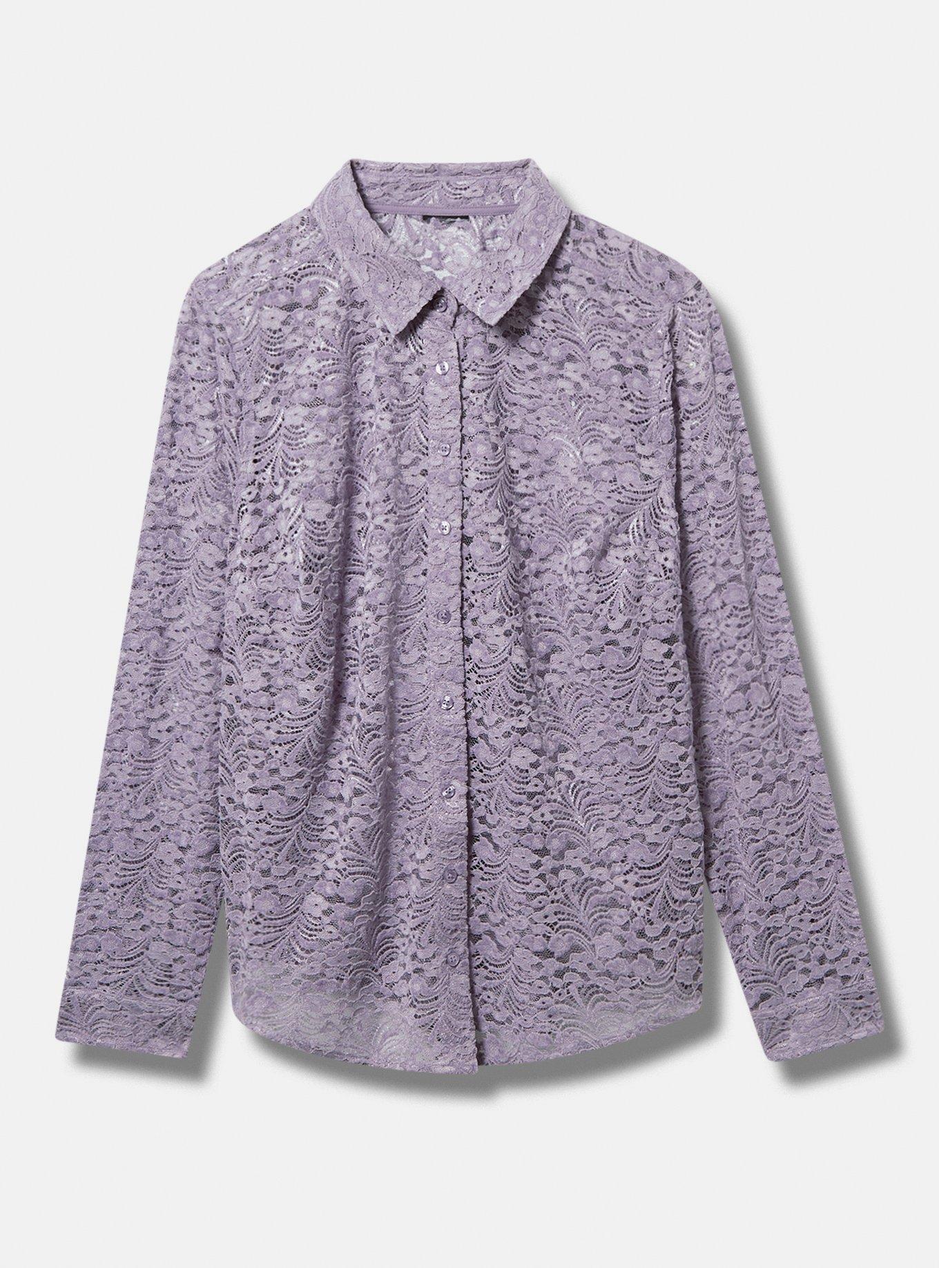 Lizzie Chenille Lace Button Up Shirt
