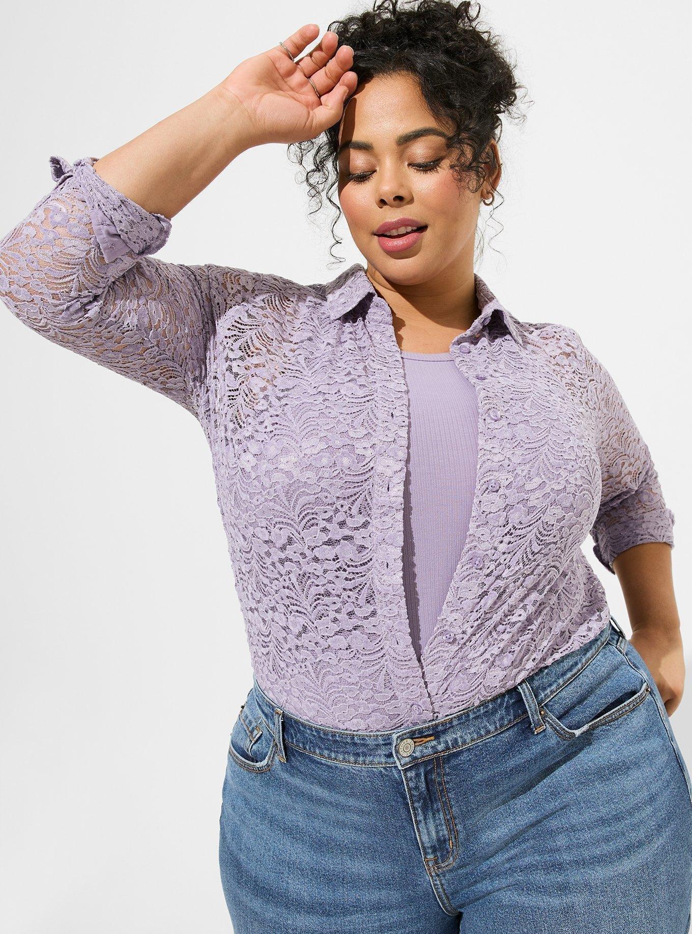 Lizzie Chenille Lace Button Up Shirt
