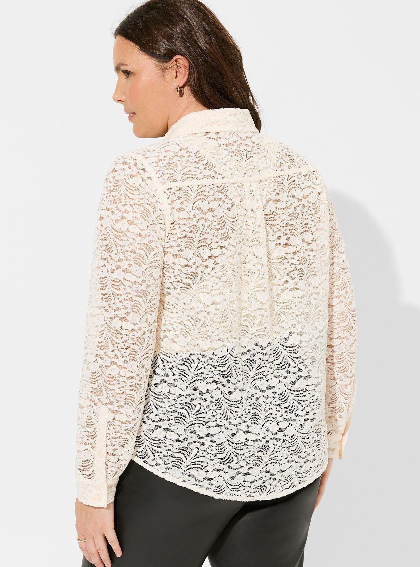 Lizzie Chenille Lace Button Up Shirt