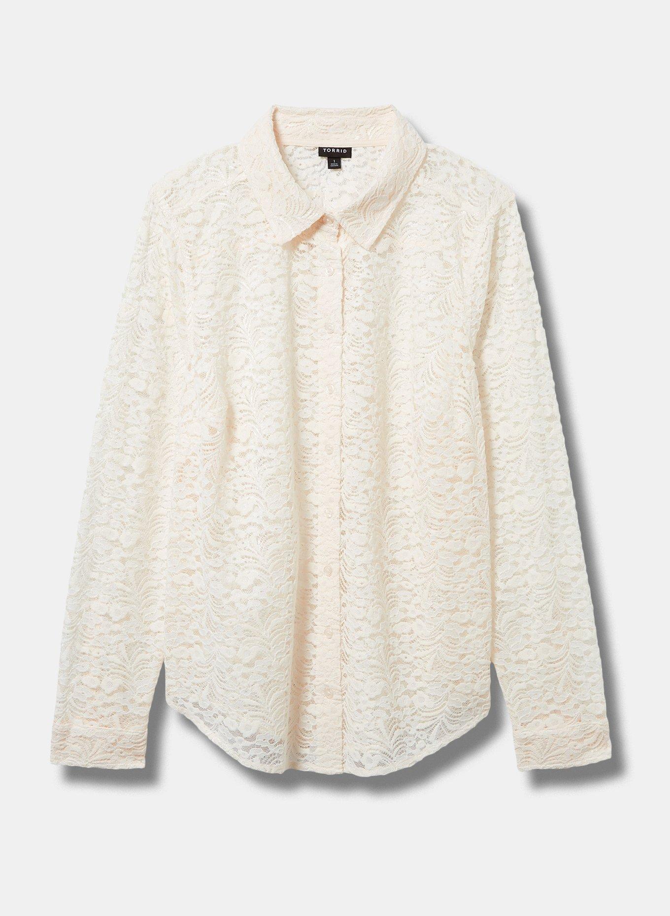 Lizzie Chenille Lace Button Up Shirt